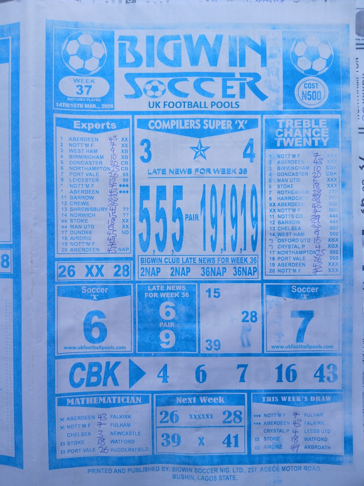 week 37 bigwin soccer 2026 page 1