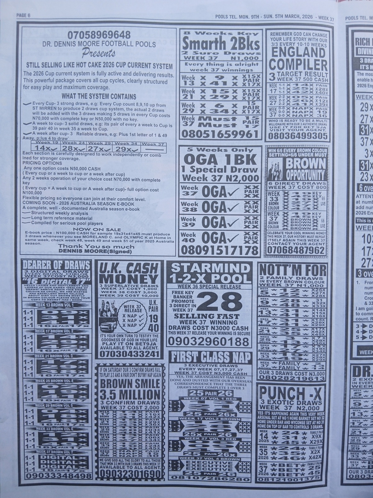 week 37 pools telegraph 2026 page 6