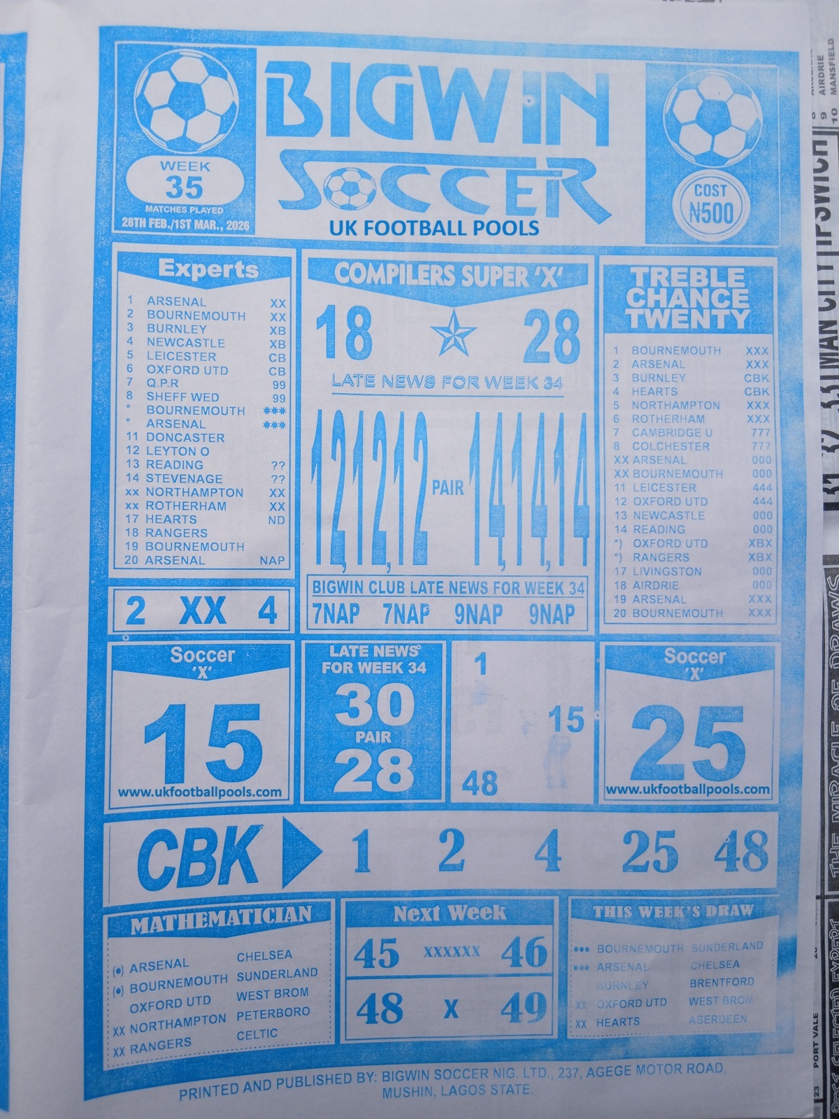 week 35 bigwin soccer 2026 page 1