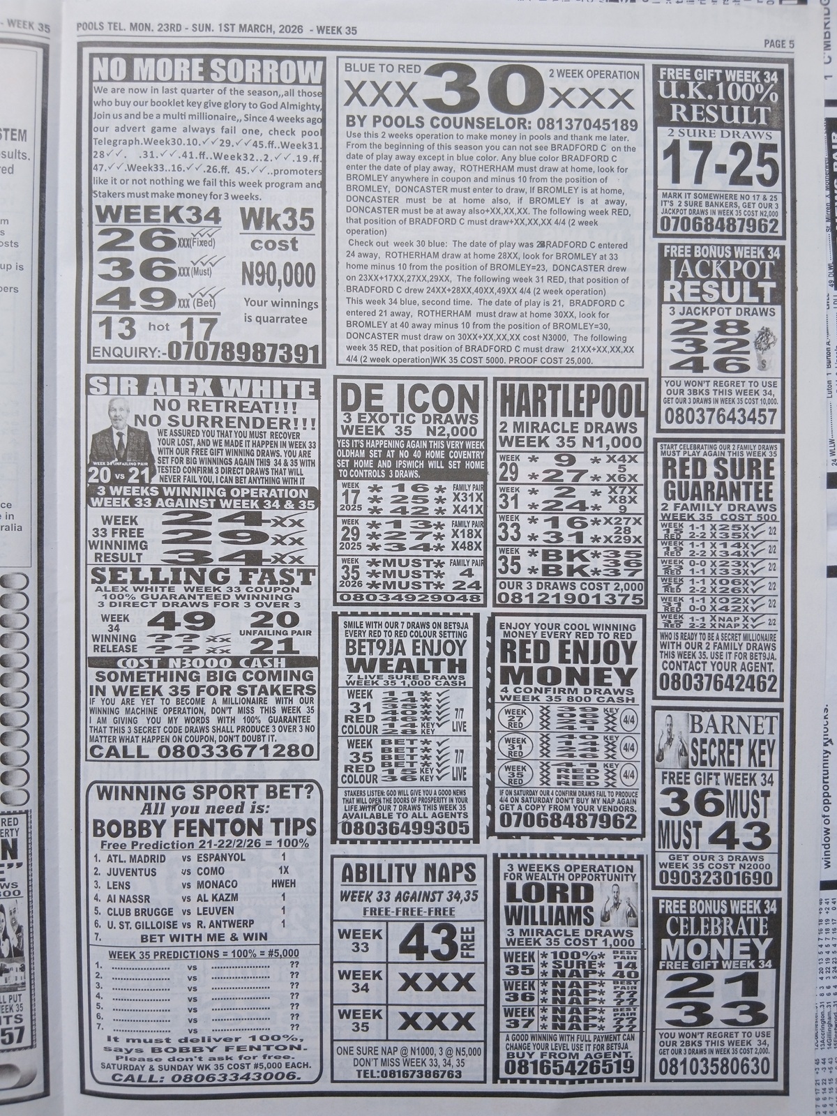 week 35 pools telegraph 2026 page 11