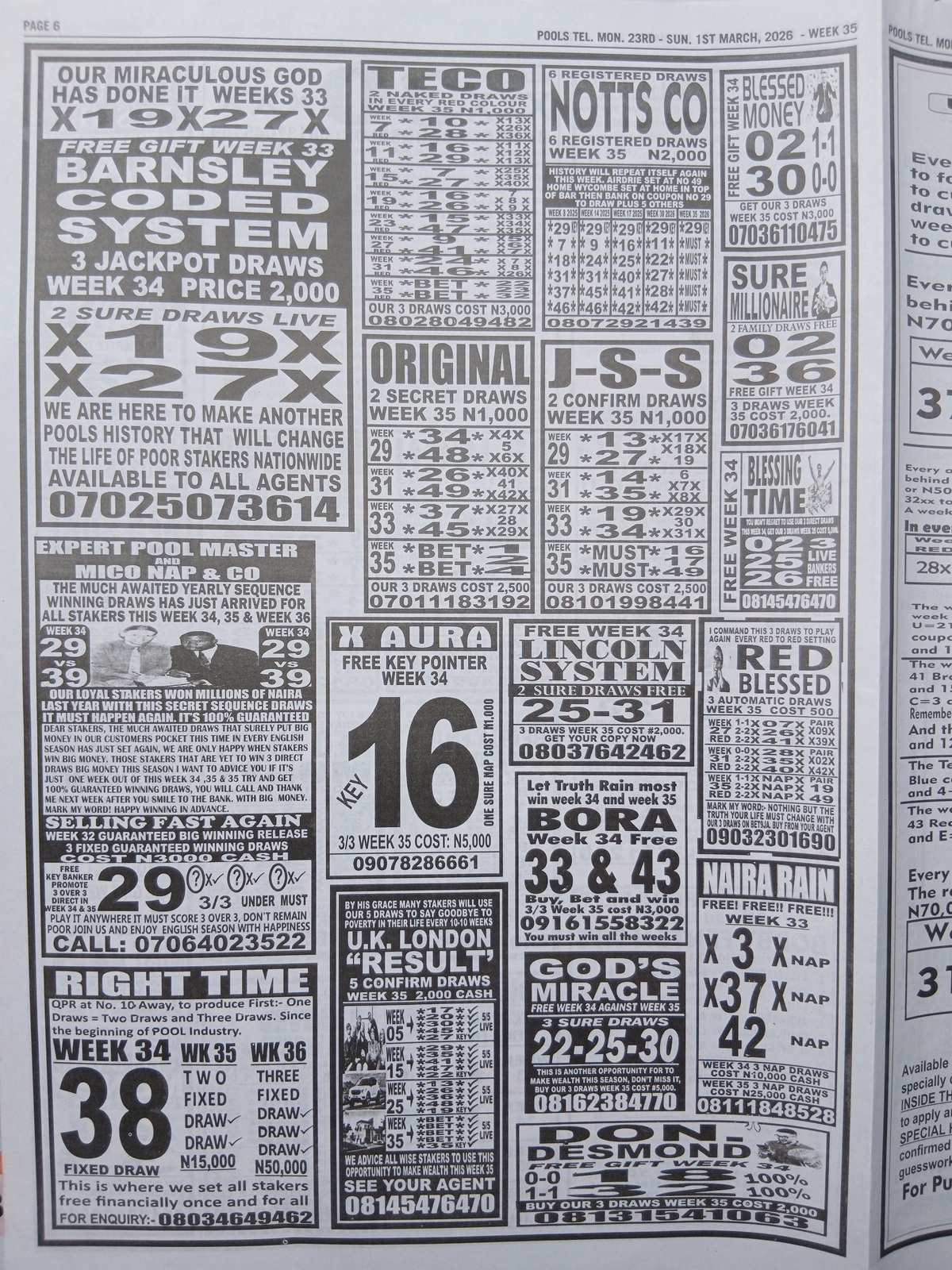 week 35 pools telegraph 2026 page 12