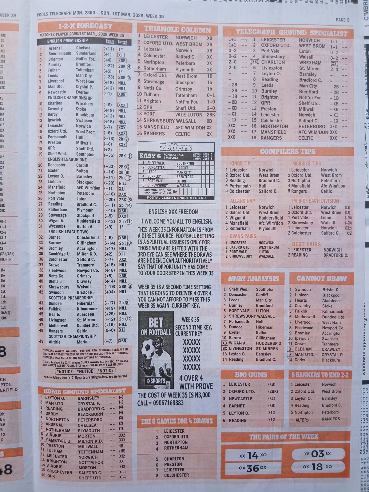 week 35 pools telegraph 2026 page 13