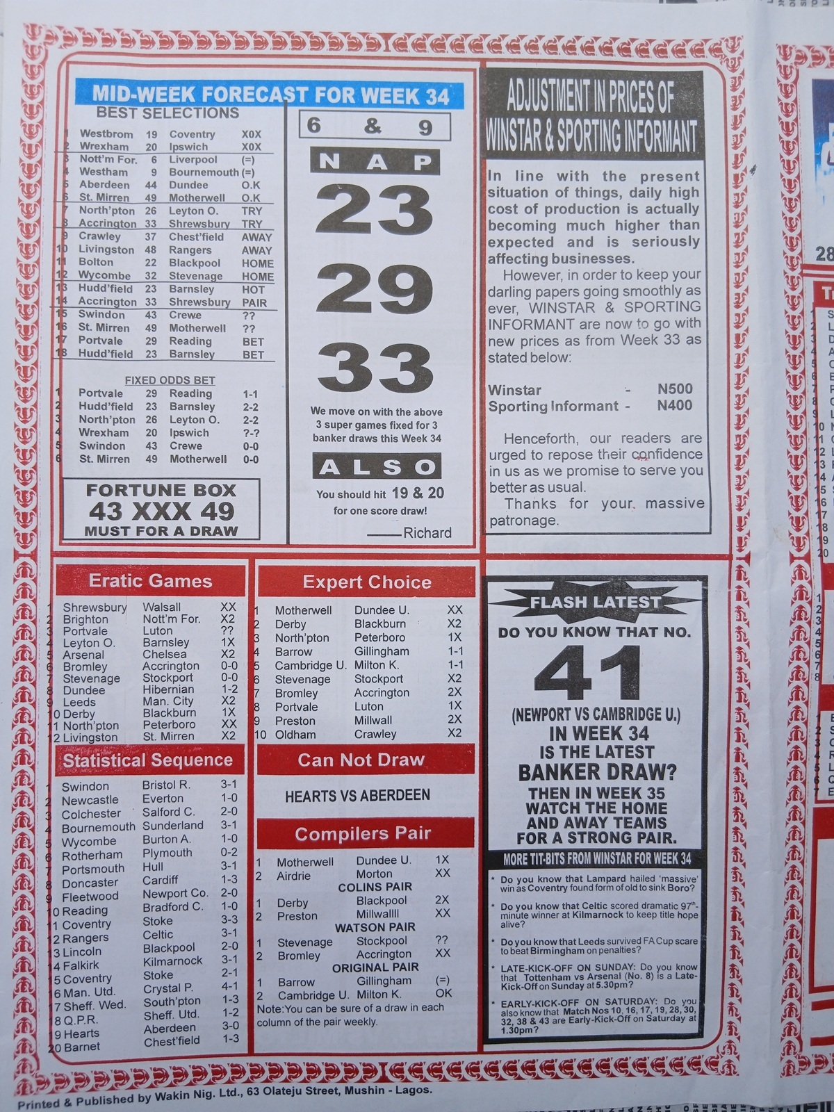 week 35 sporting informant 2026 page 4