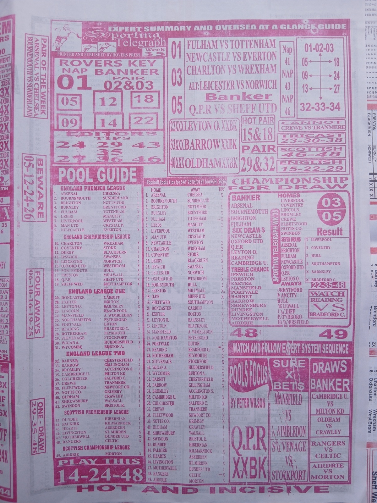 week 35 sporting telegraph 2026 page 3