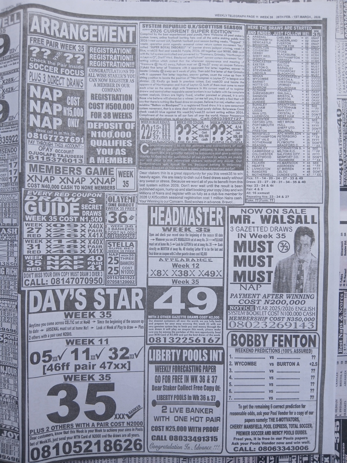 week 35 weekly telegraph 2026 page 11