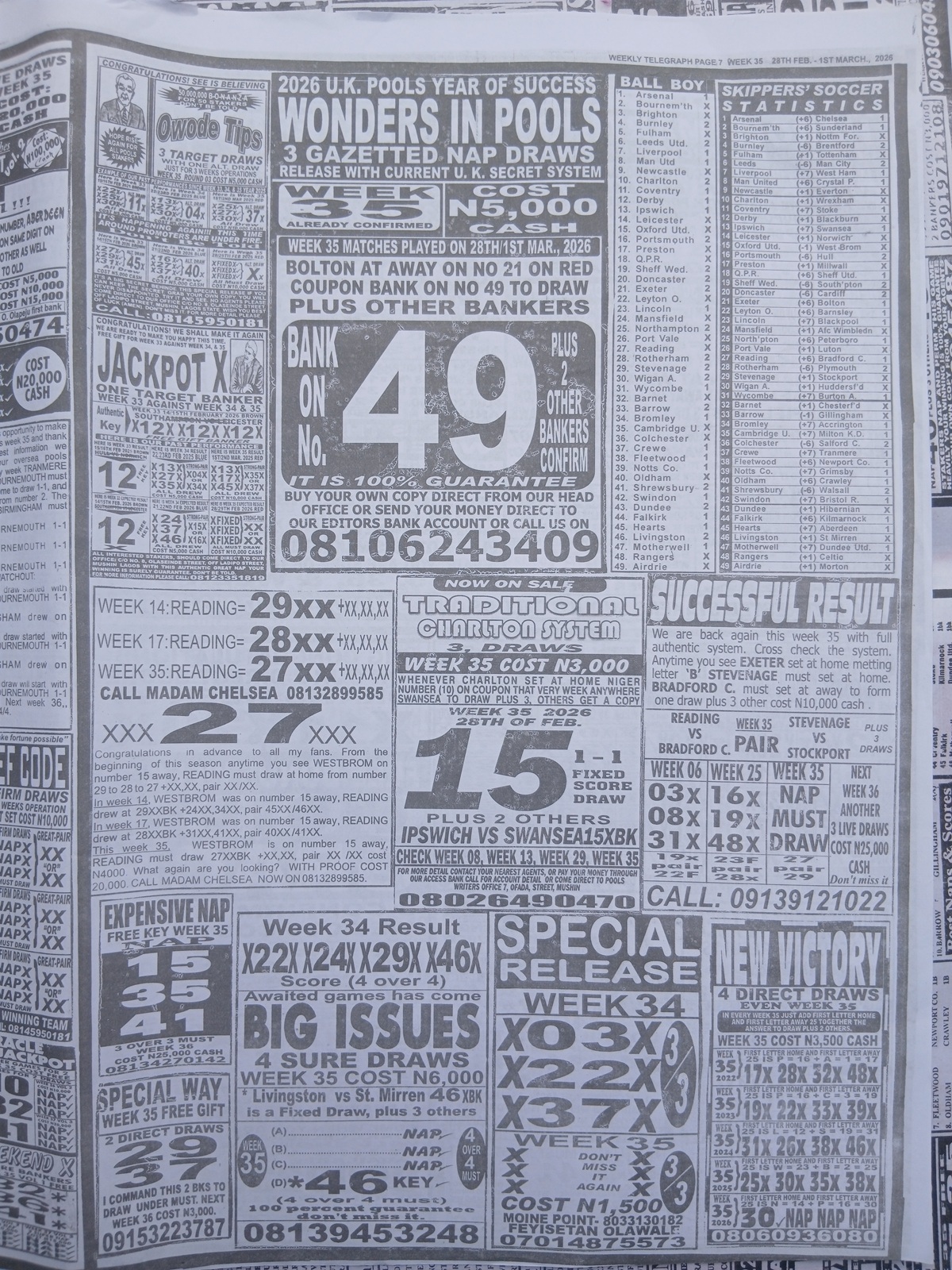 week 35 weekly telegraph 2026 page 7