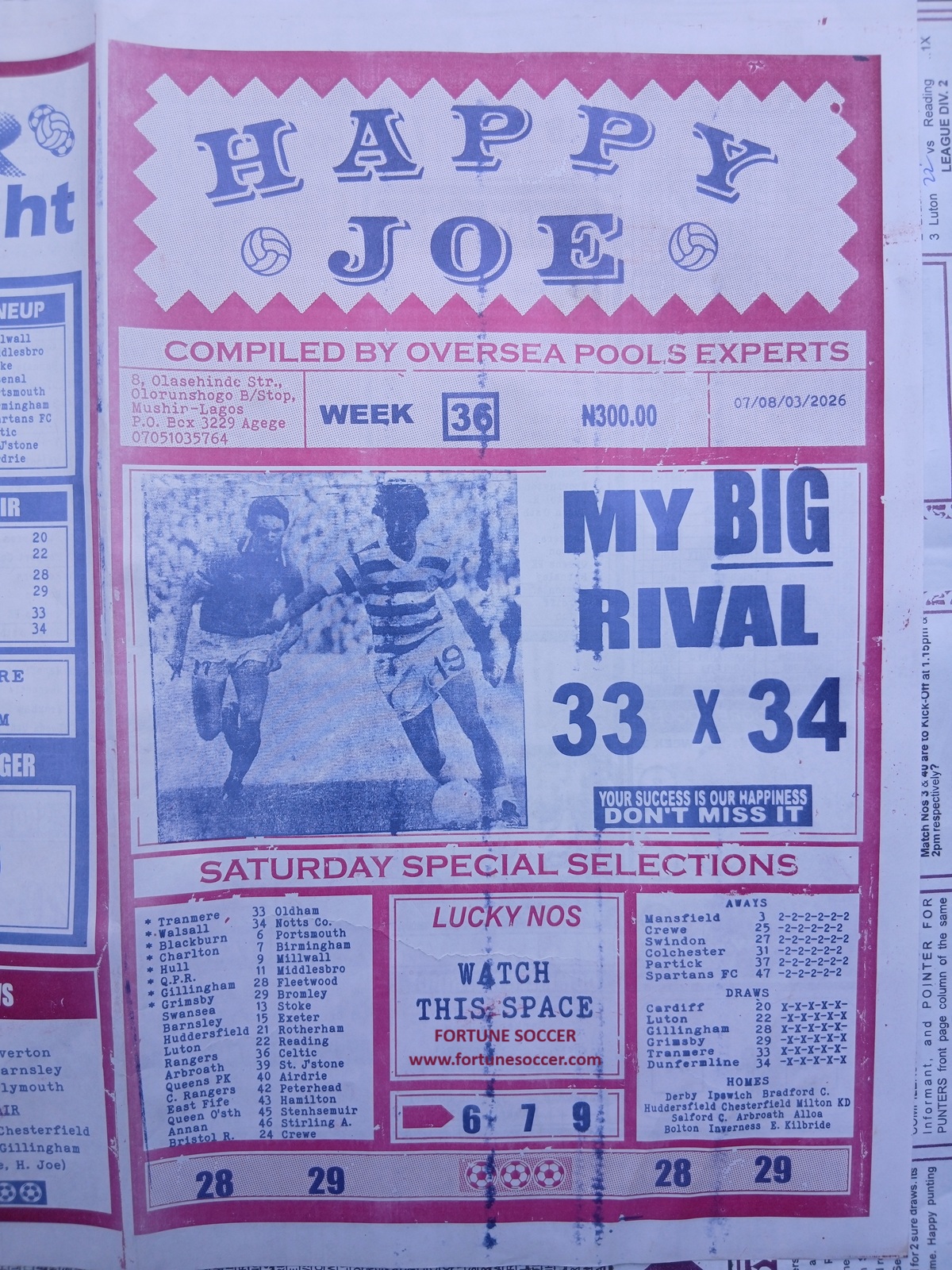 week 36 happy joe 2026 page 1