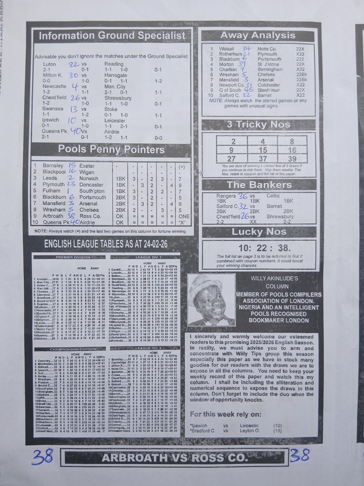 week 36 sporting informant 2026 page 2