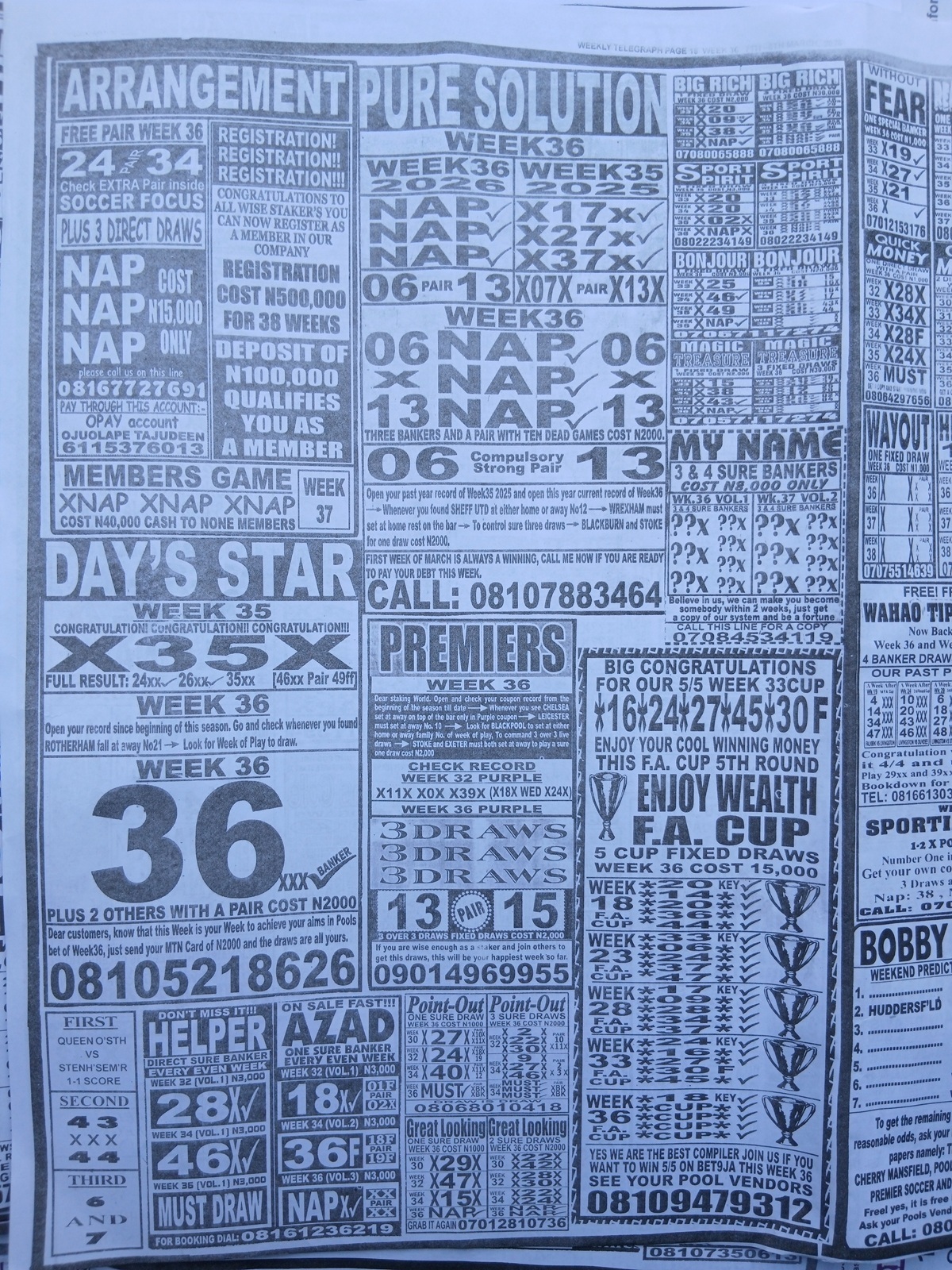 week 36 weekly telegraph 2026 page 16