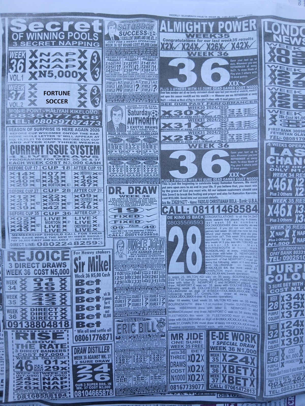 week 36 weekly telegraph 2026 page 18