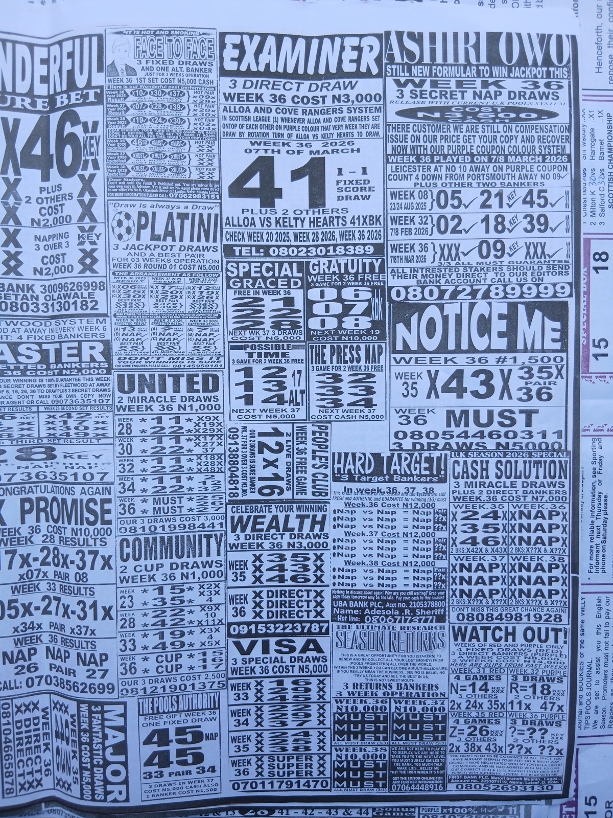 week 36 weekly telegraph 2026 page 19