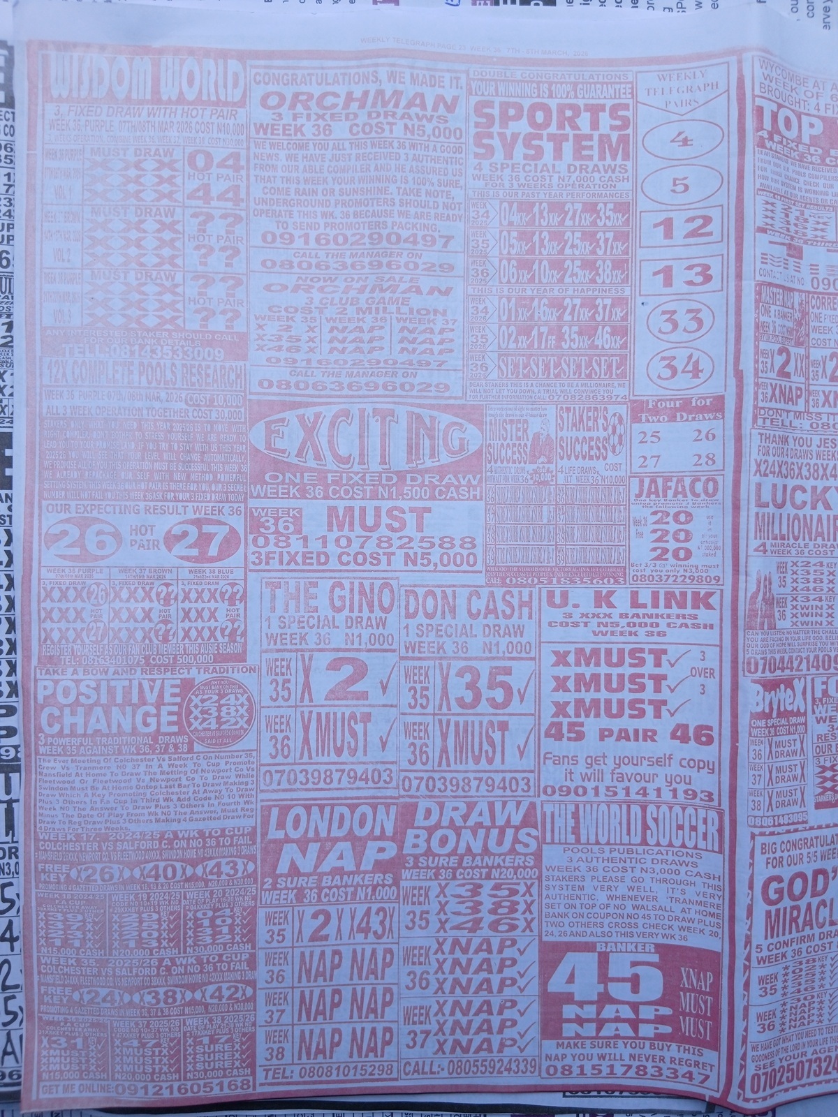 week 36 weekly telegraph 2026 page 20