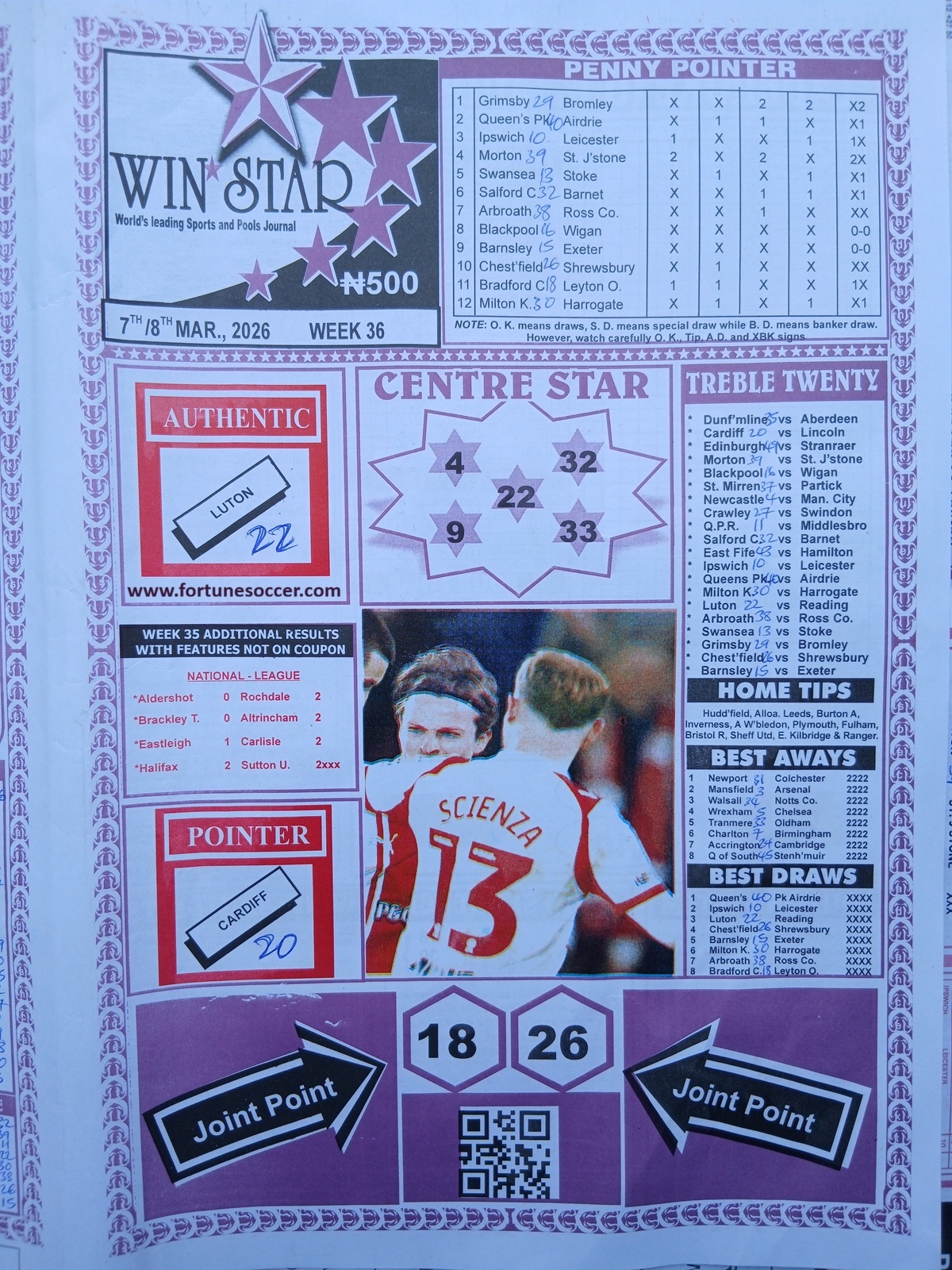 week 36 winstar 2026 page 1