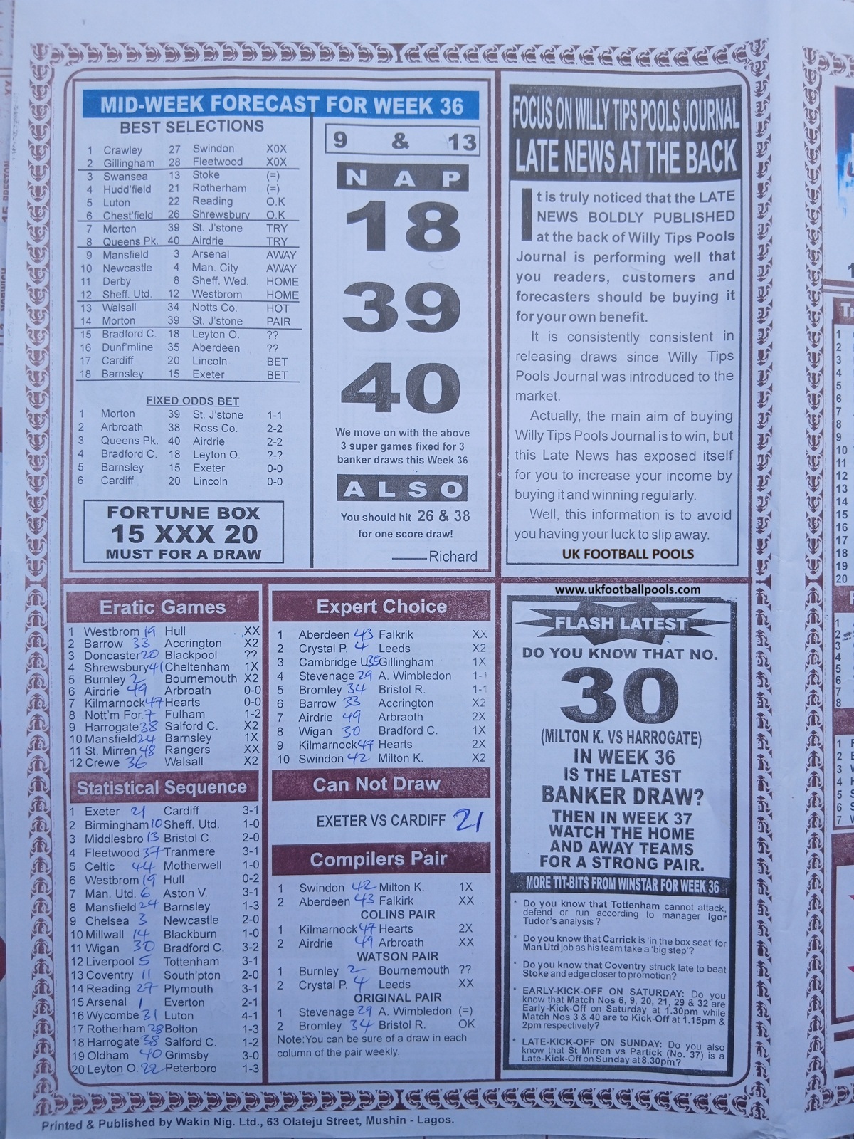 week 37 sporting informant 2026 page 4