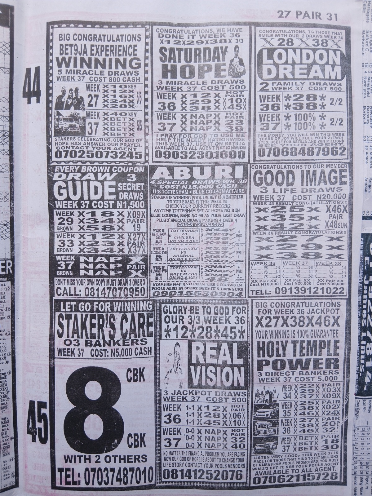 week 37 sporting telegraph 2026 page 5