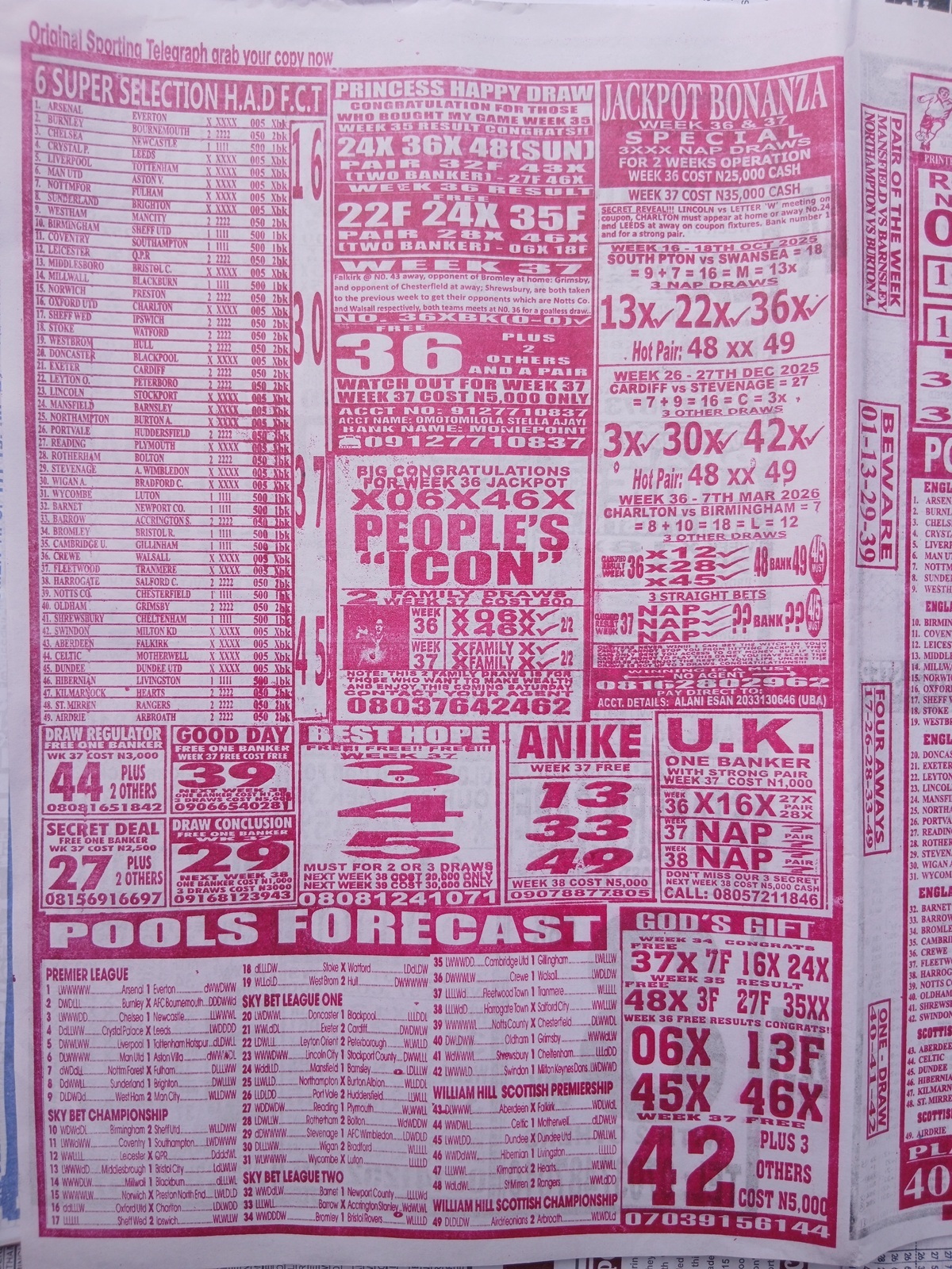 week 37 sporting telegraph 2026 page 6