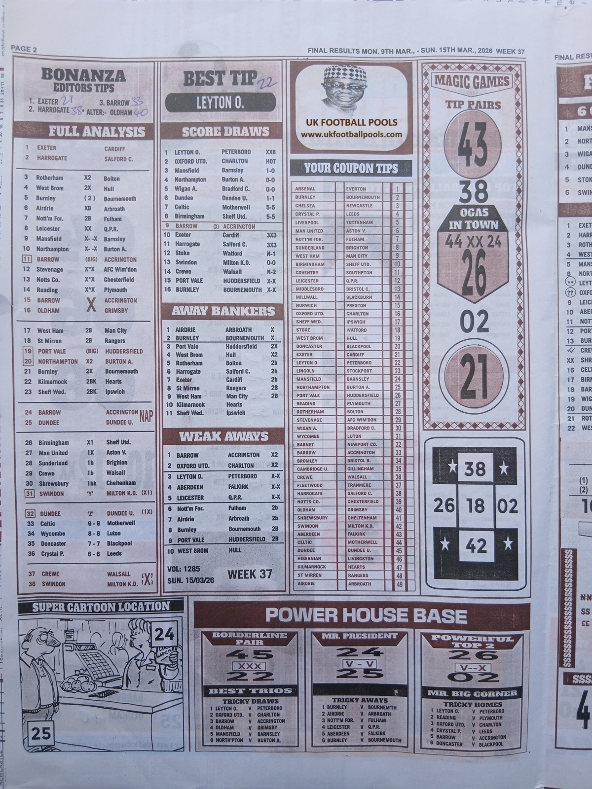 week 37 final results 2026 page 2