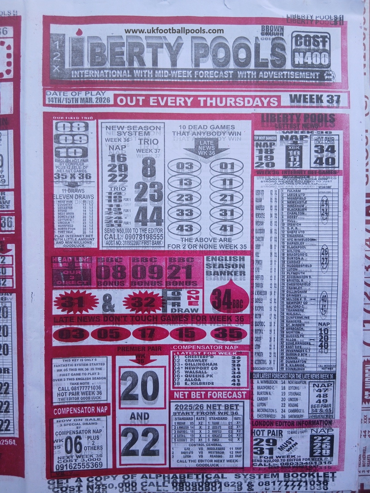 week 37 liberty international 2026 page 1