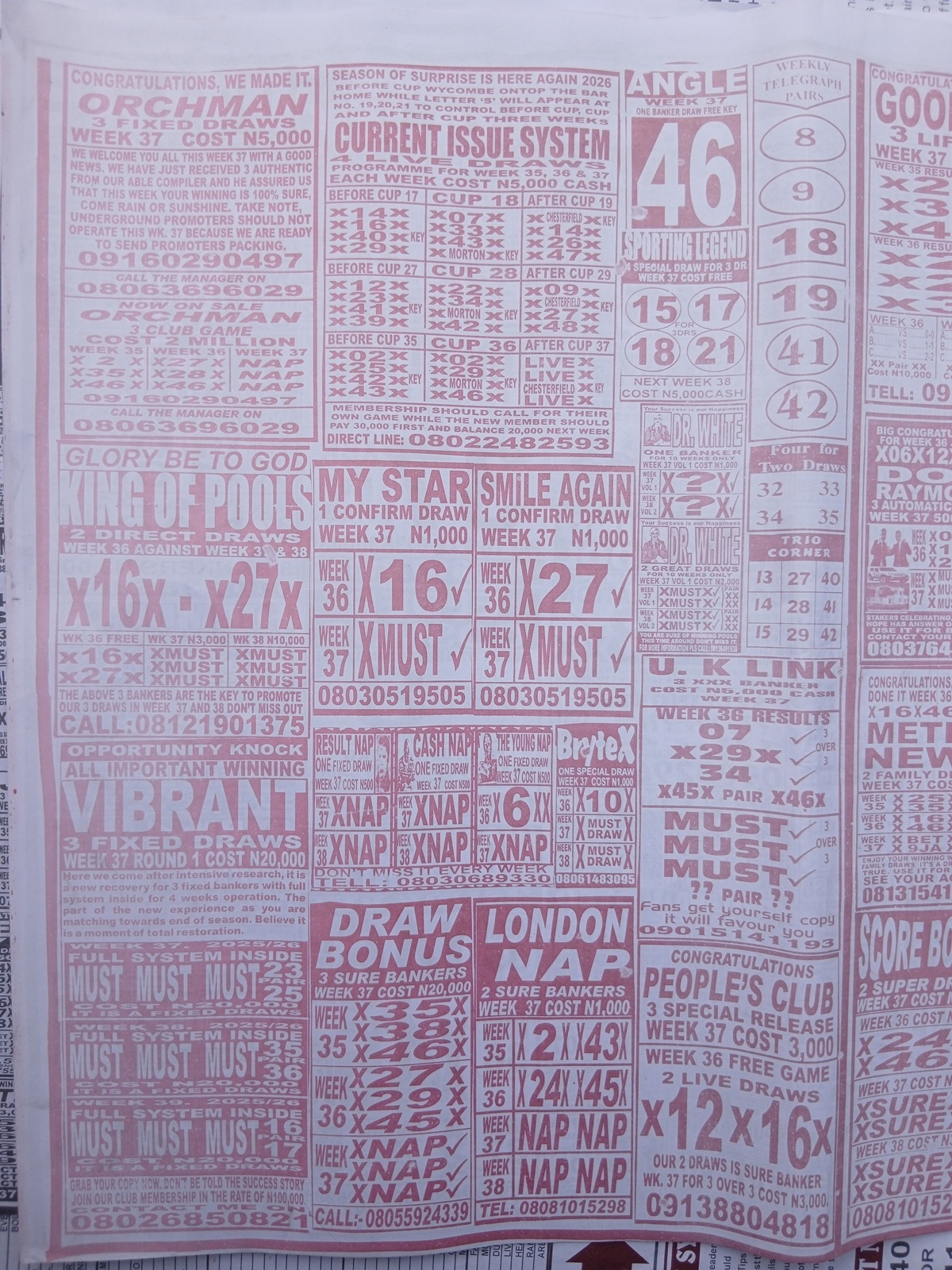 week 37 weekly telegraph 2026 page 22