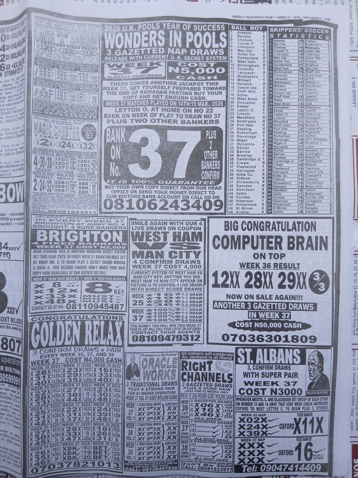 week 37 weekly telegraph 2026 page 9