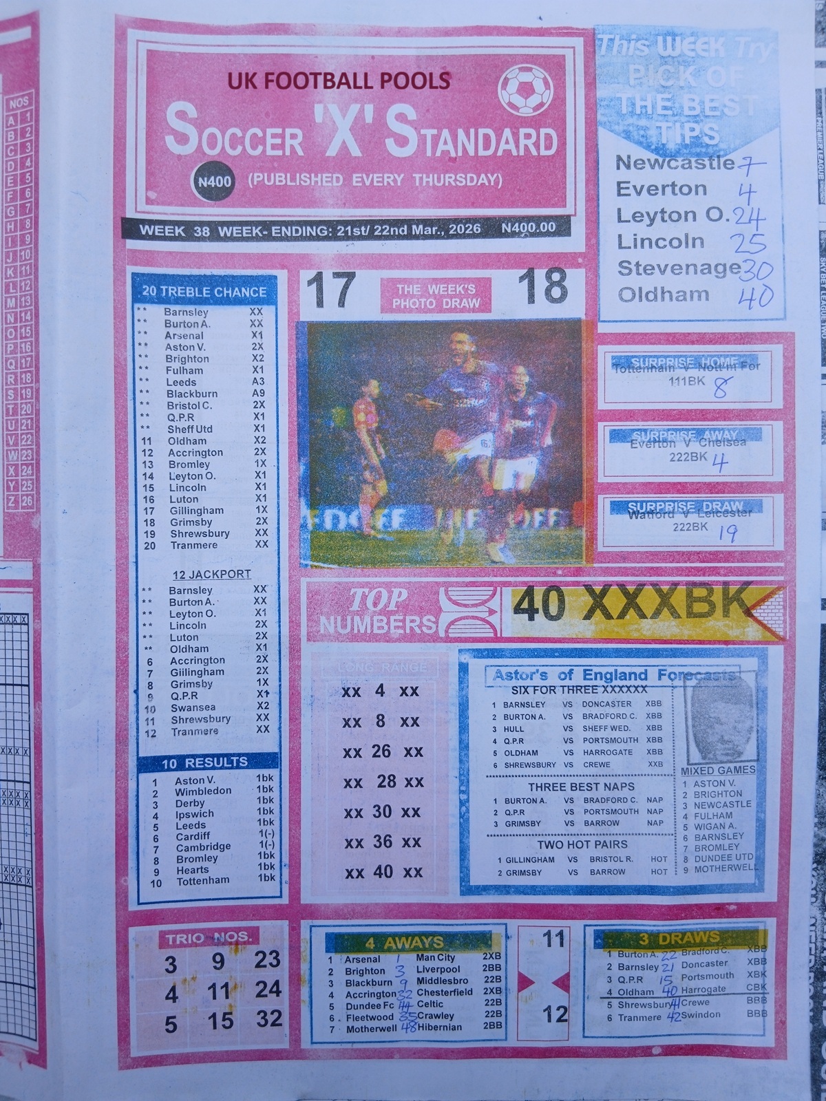 week 38 soccer x standard 2026 page 1