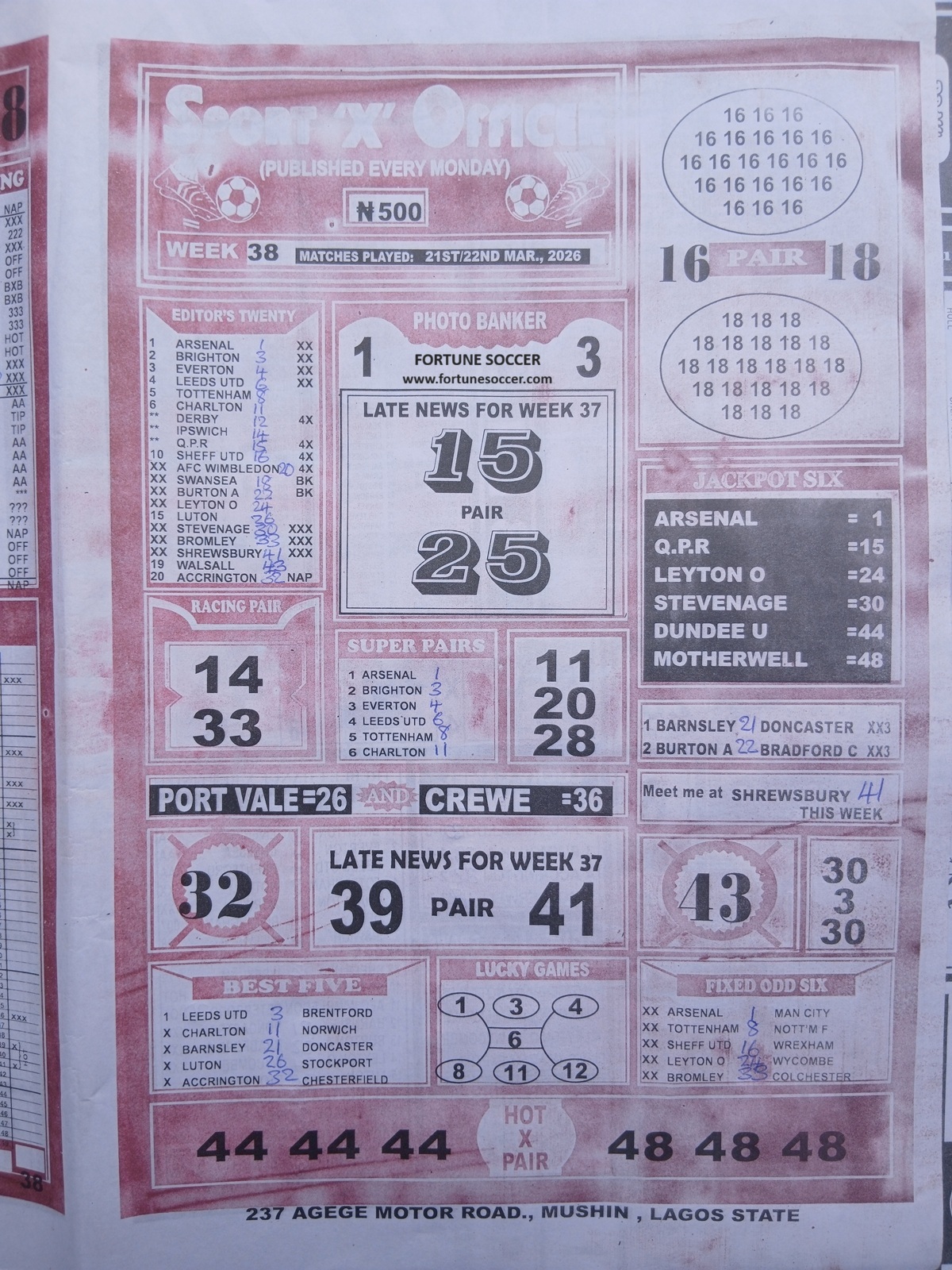 week 38 sport x officer 2026 page 1