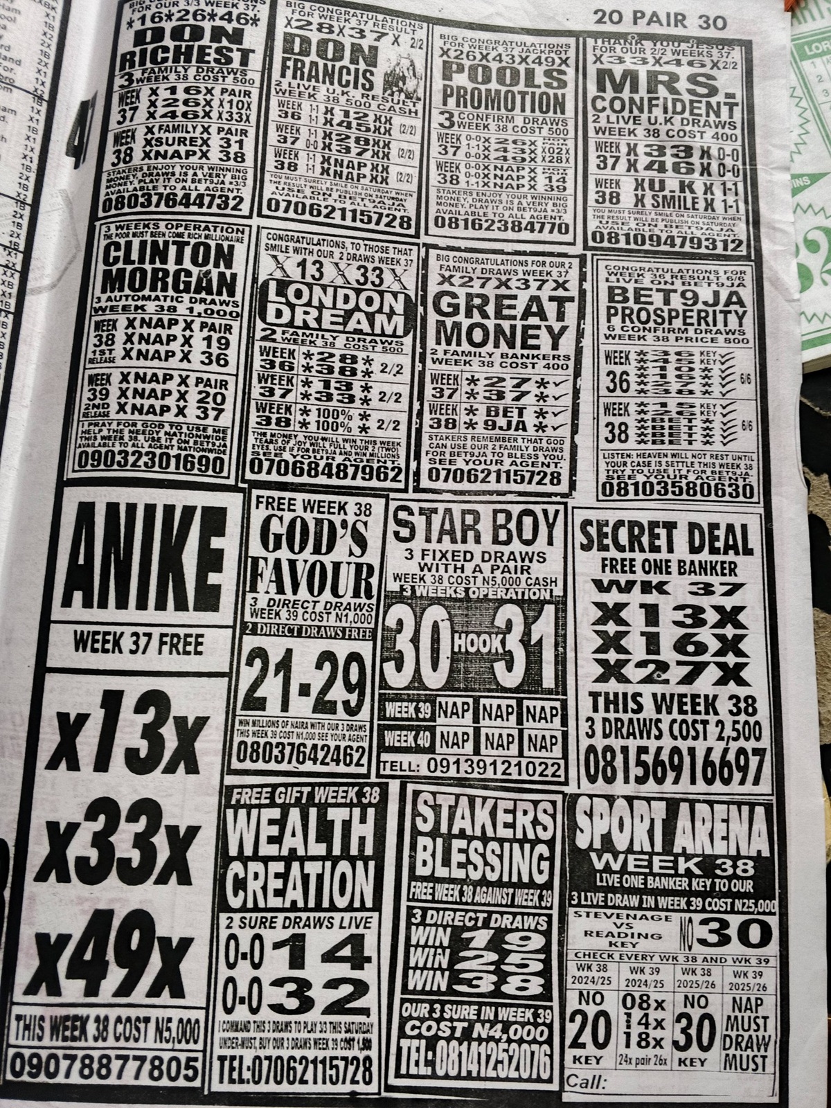 week 38 sporting telegraph 2026 page 5