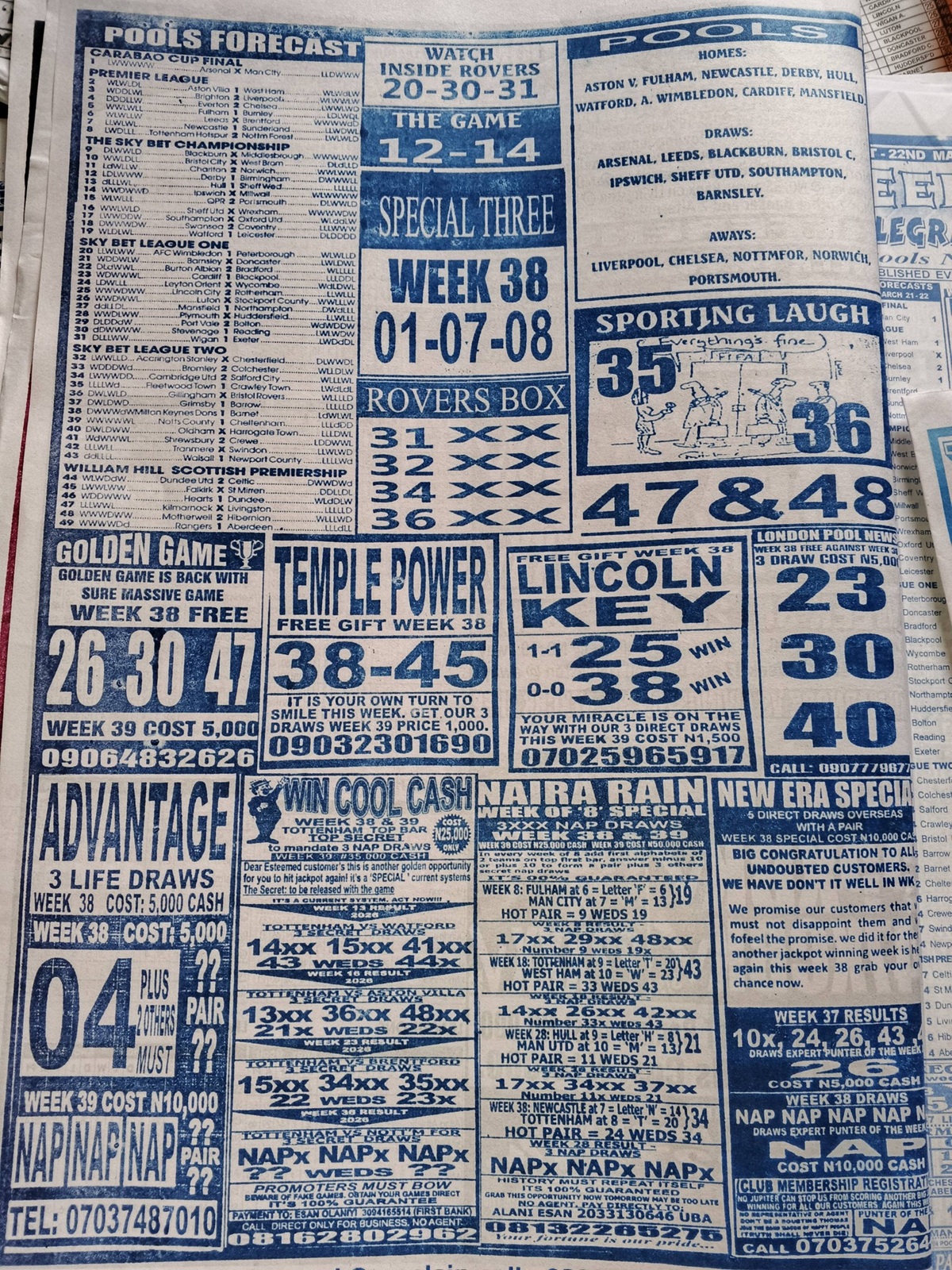 week 38 sporting telegraph 2026 page 8