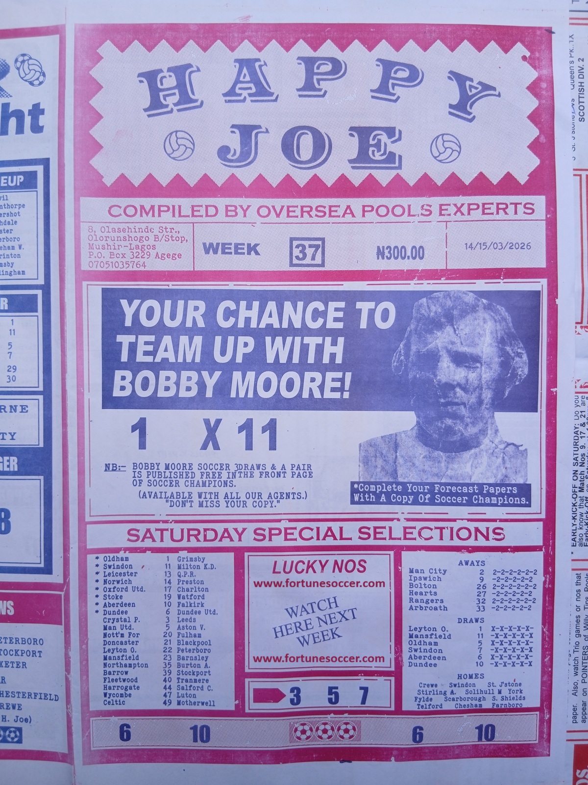 week 39 happy joe 2026 page 1