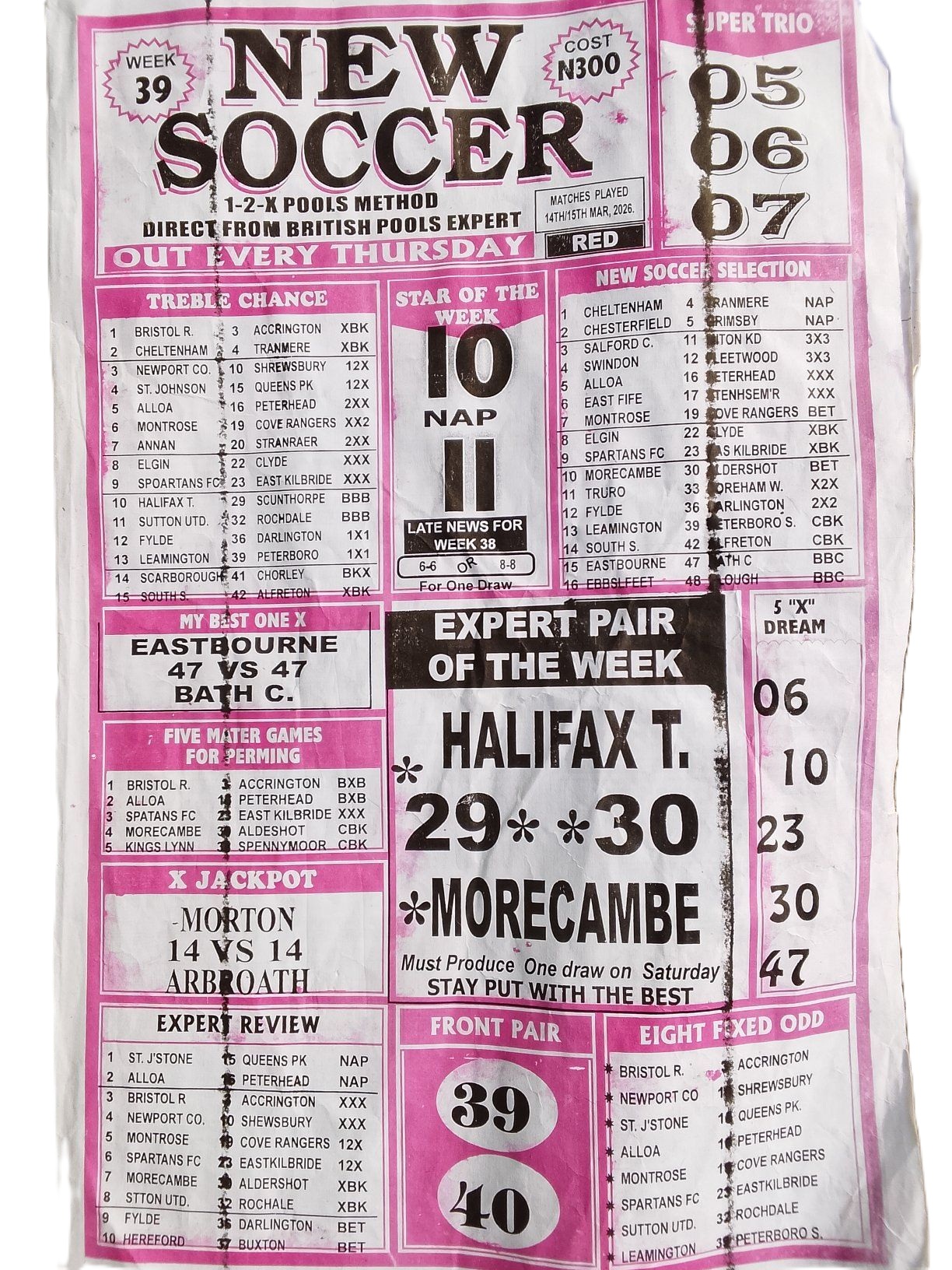 week 39 new soccer 2026 page 1