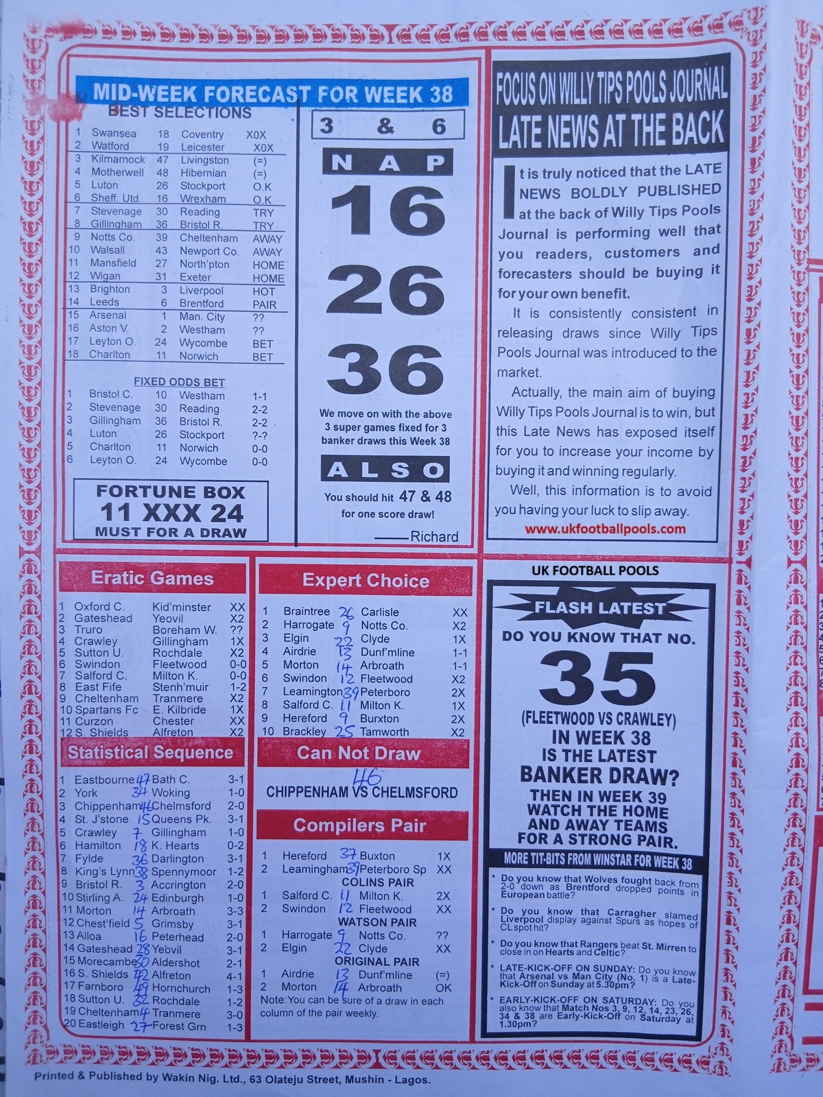 week 39 sporting informant 2026 page 4