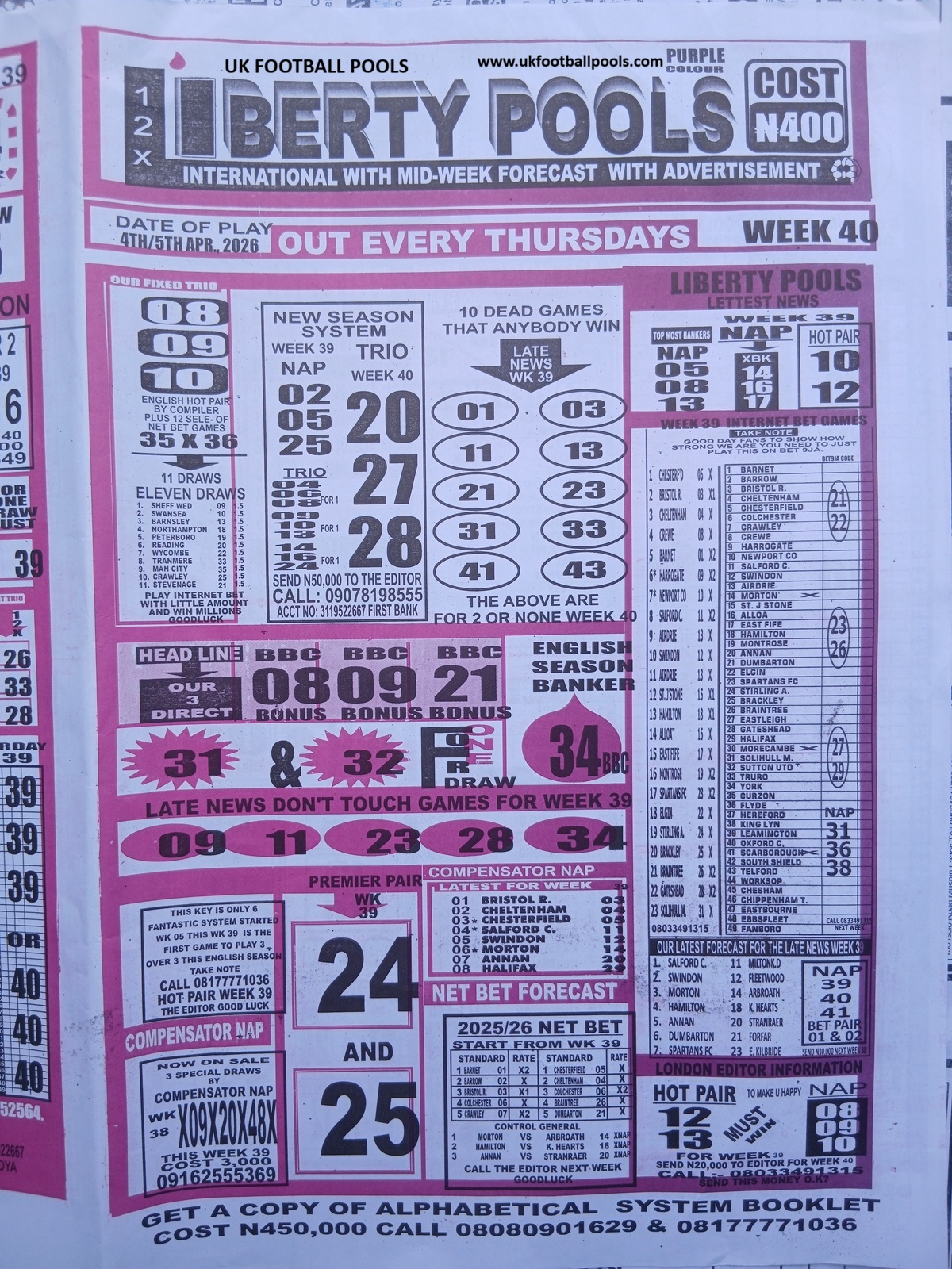 week 40 liberty international 2026 page 1