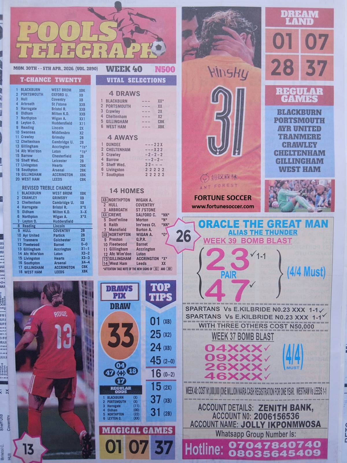 week 40 pools telegraph 2026 page 1