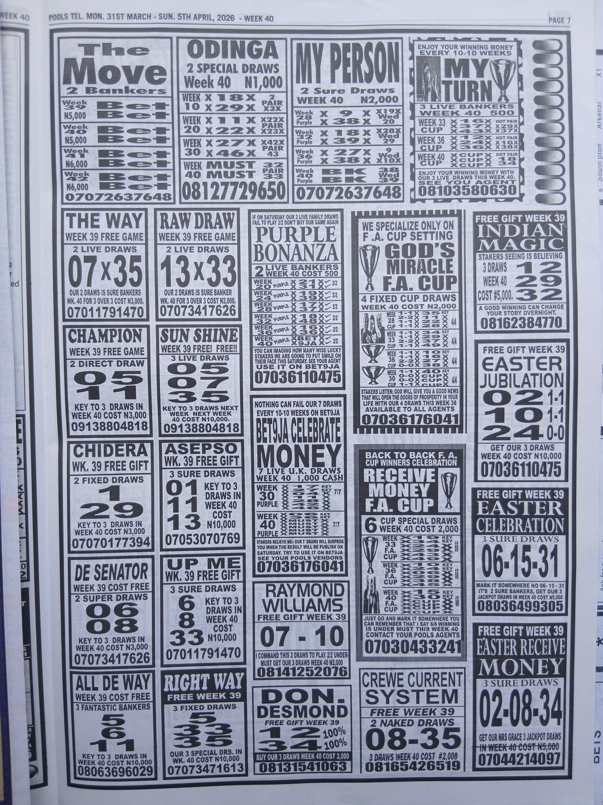 week 40 pools telegraph 2026 page 11