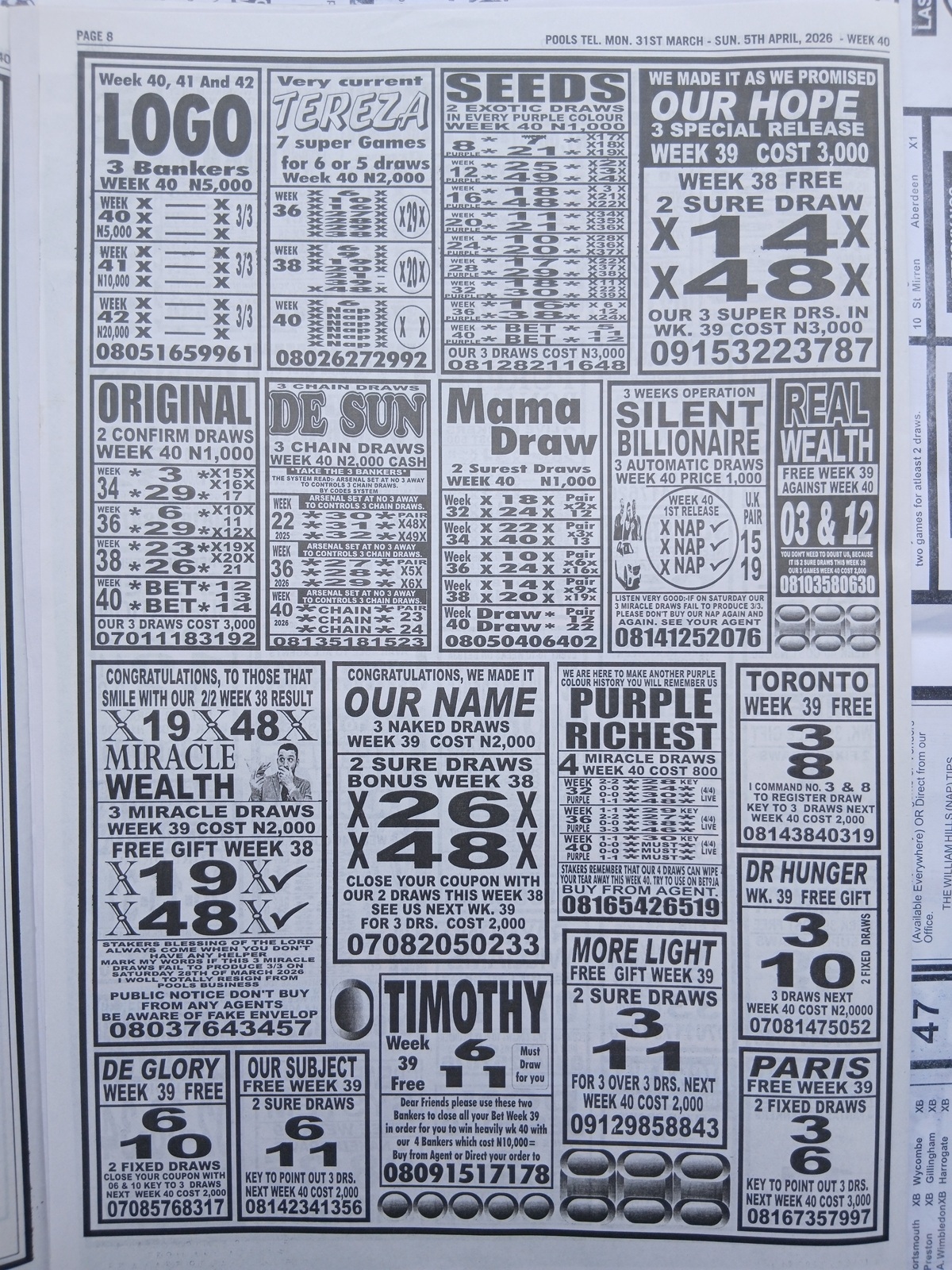 week 40 pools telegraph 2026 page 12