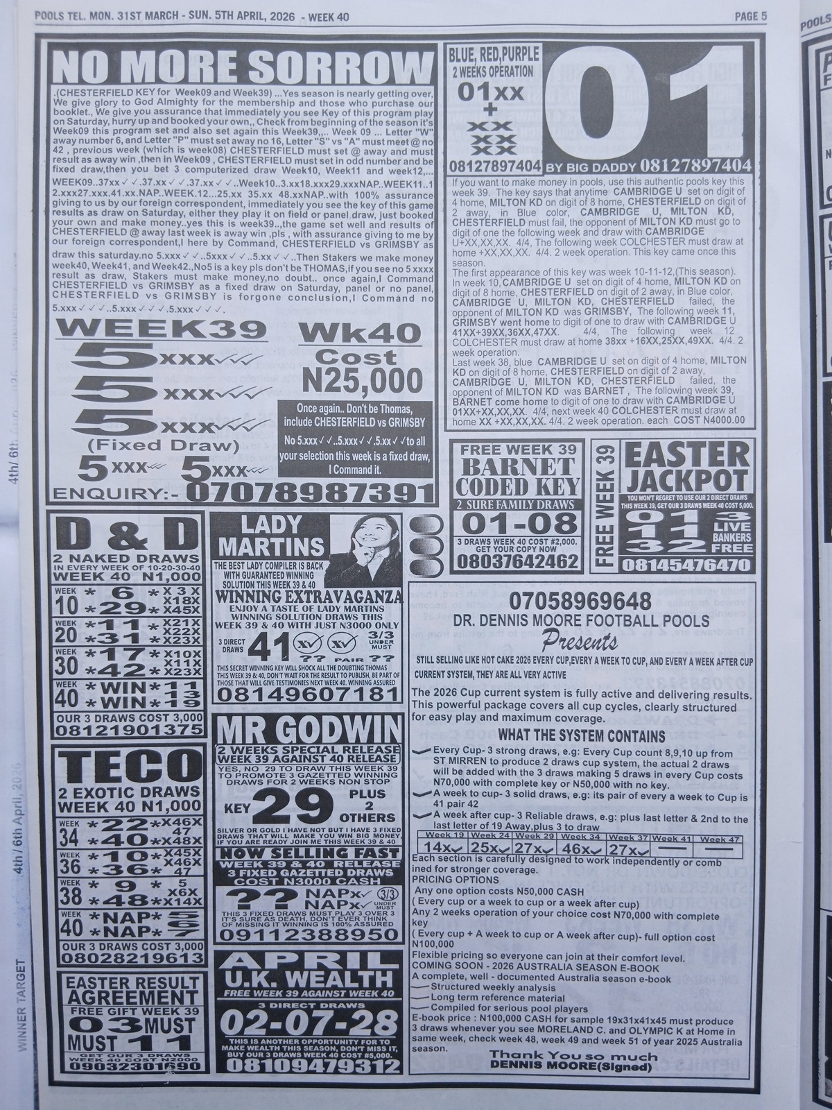 week 40 pools telegraph 2026 page 5