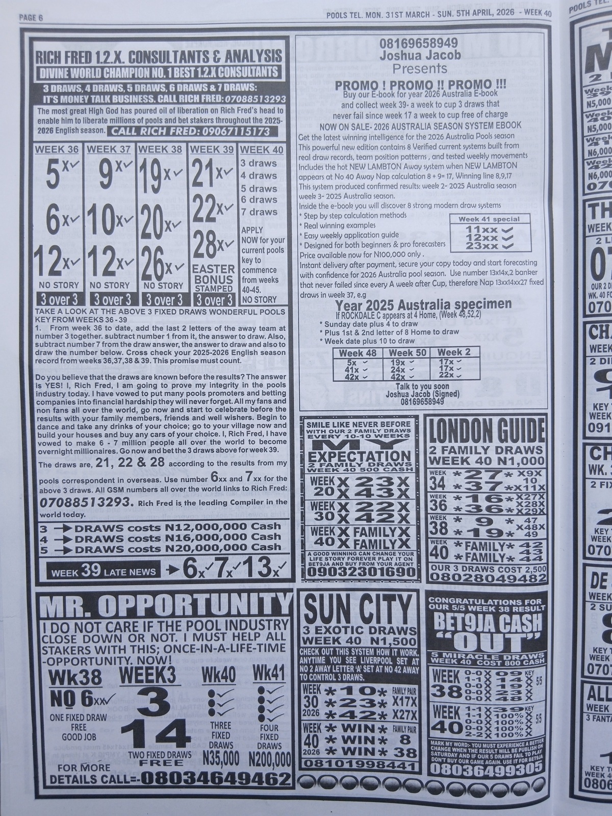 week 40 pools telegraph 2026 page 6