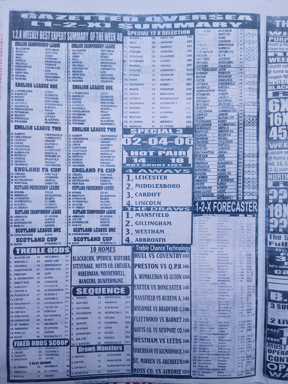 week 40 sporting telegraph 2026 page 2