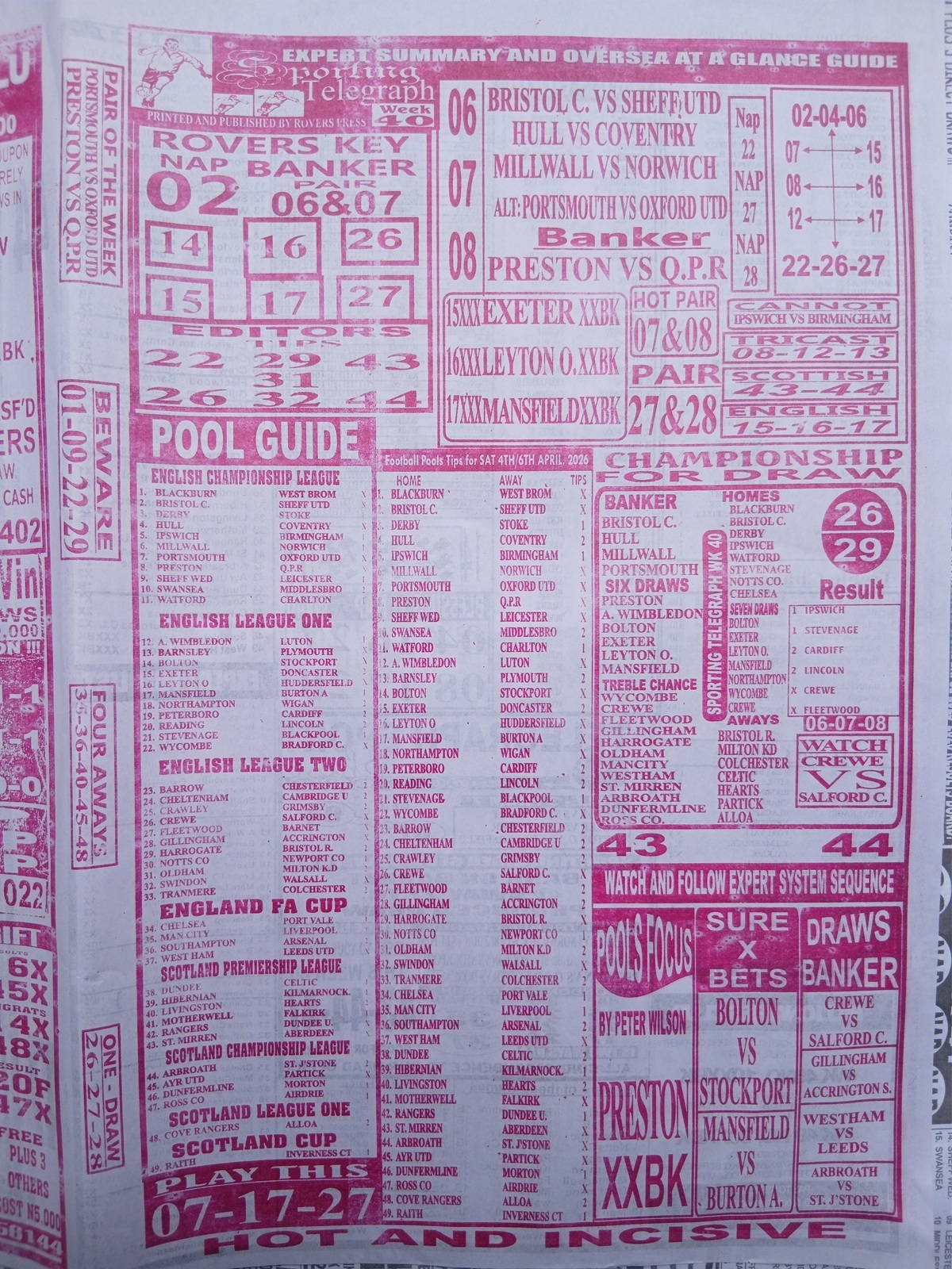 week 40 sporting telegraph 2026 page 3