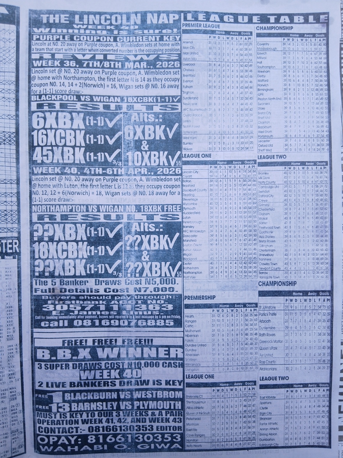 week 40 sporting telegraph 2026 page 7