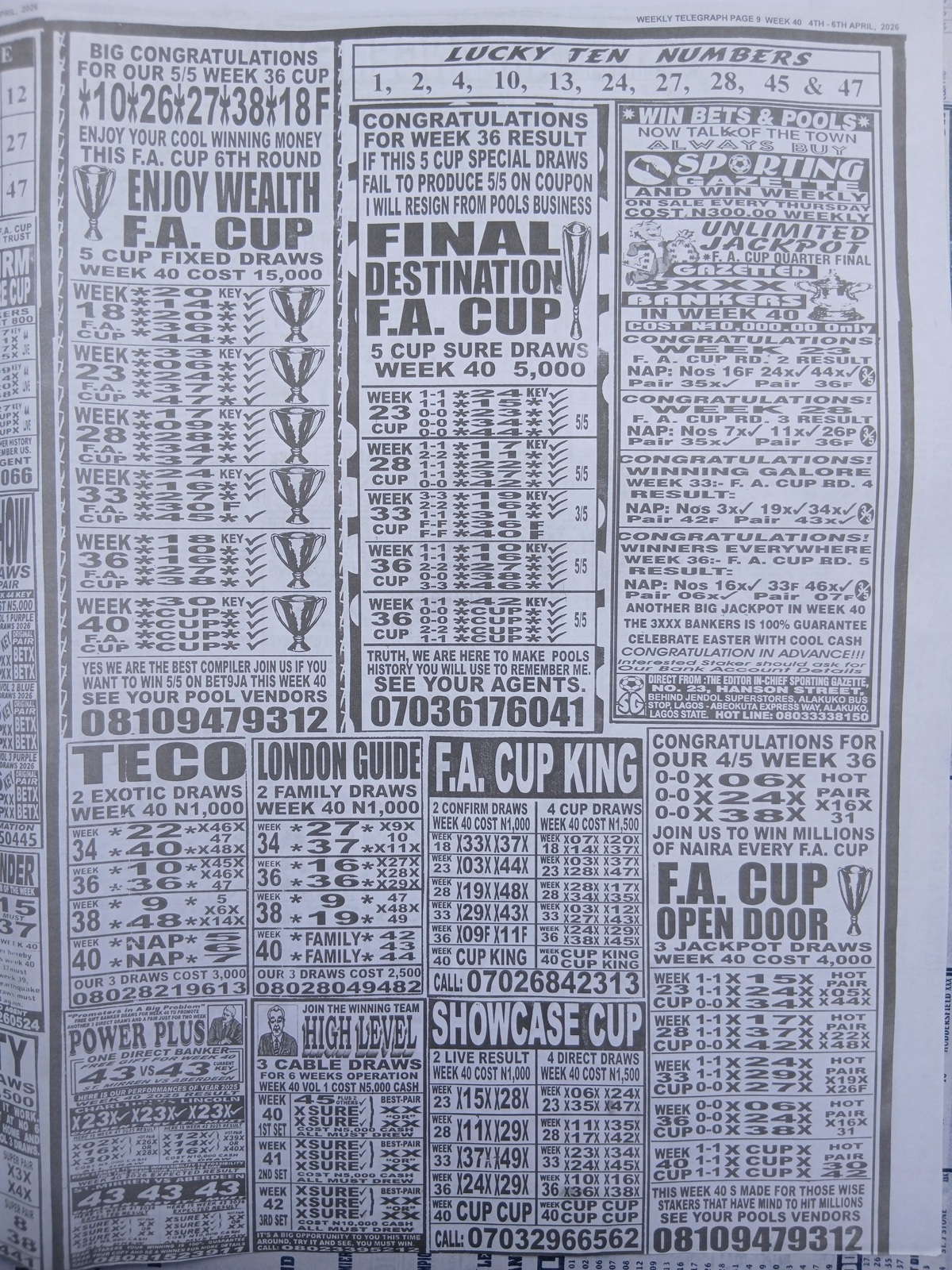 week 40 weekly telegraph 2026 page 11