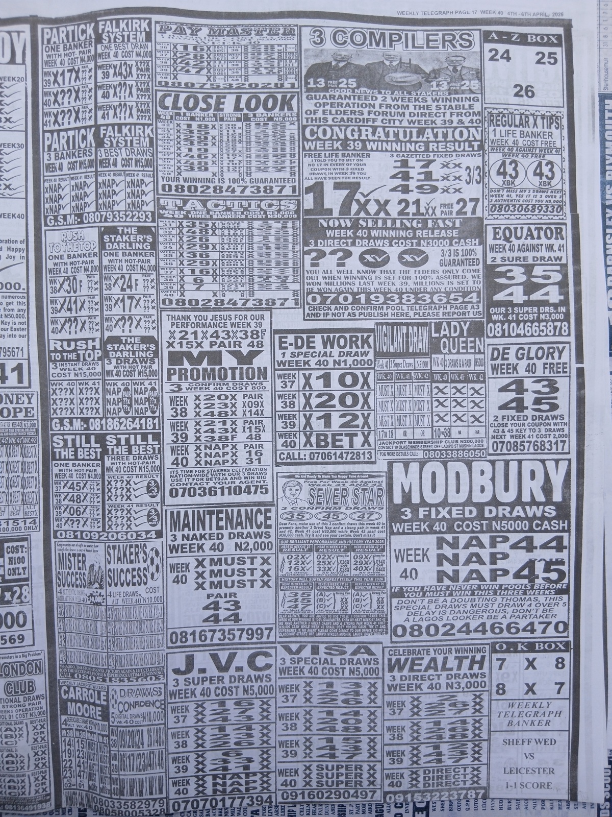 week 40 weekly telegraph 2026 page 17