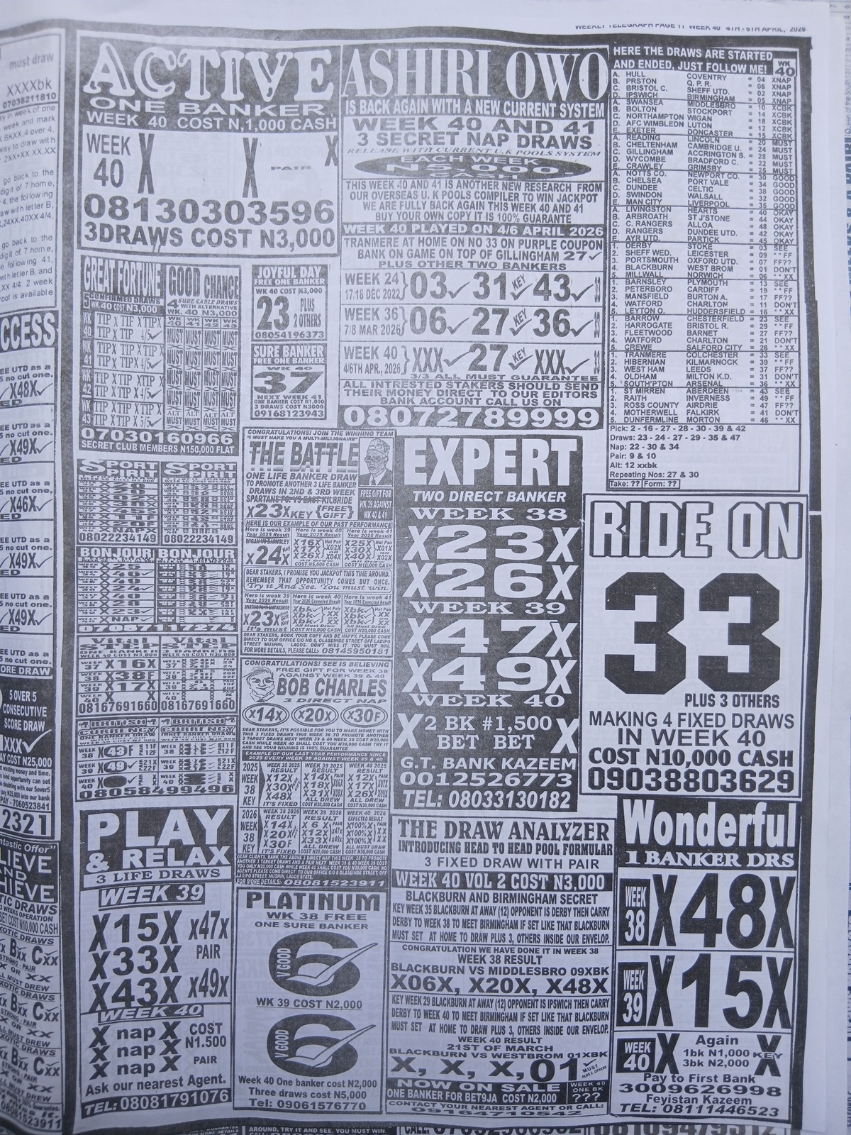 week 40 weekly telegraph 2026 page 9