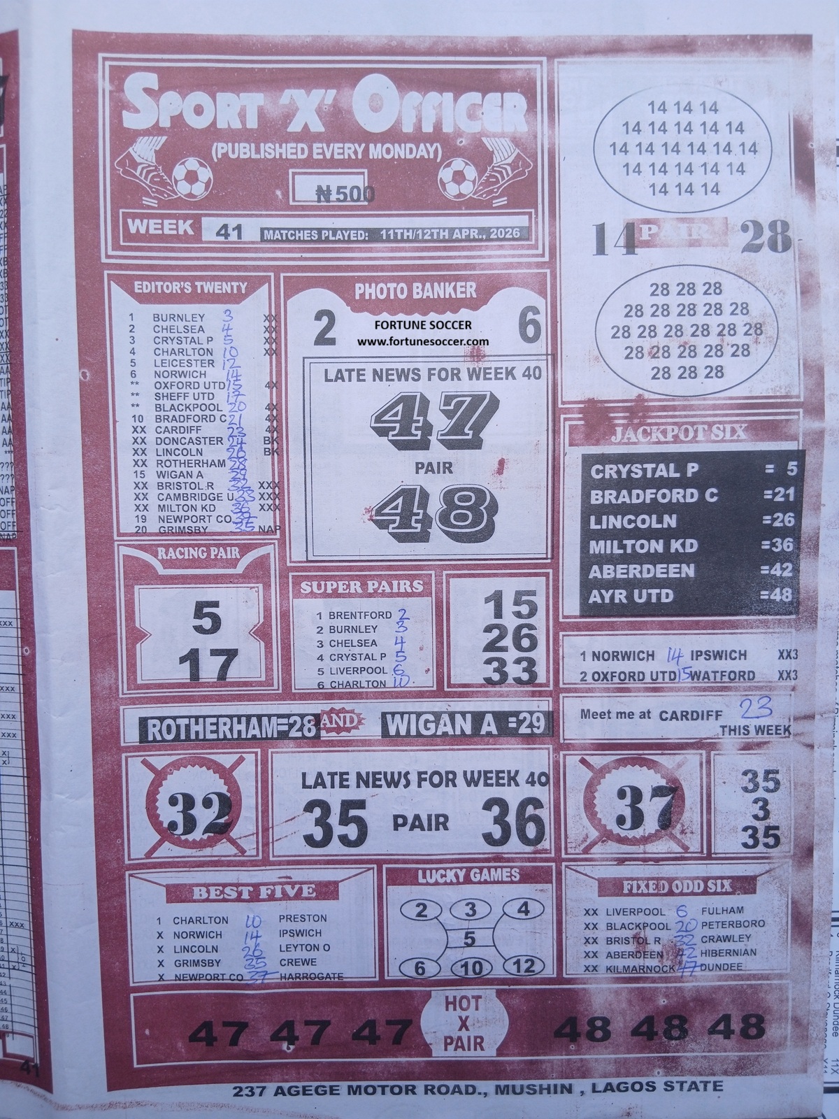 week 41 sport x officer 2026 page 1