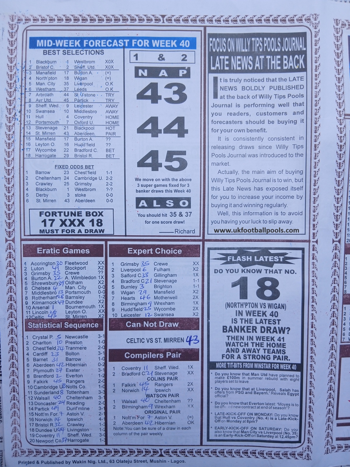 week 41 sporting informant 2026 page 4