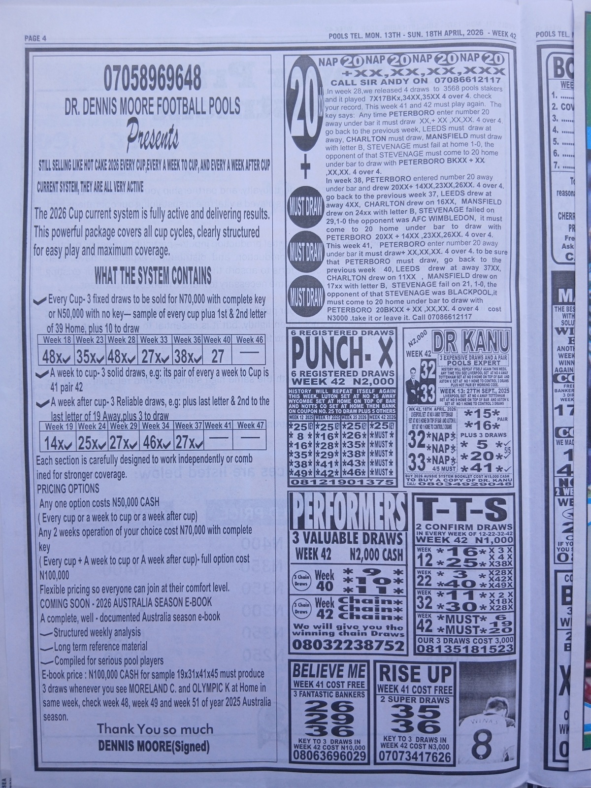 week 42 pools telegraph 2026 page 4
