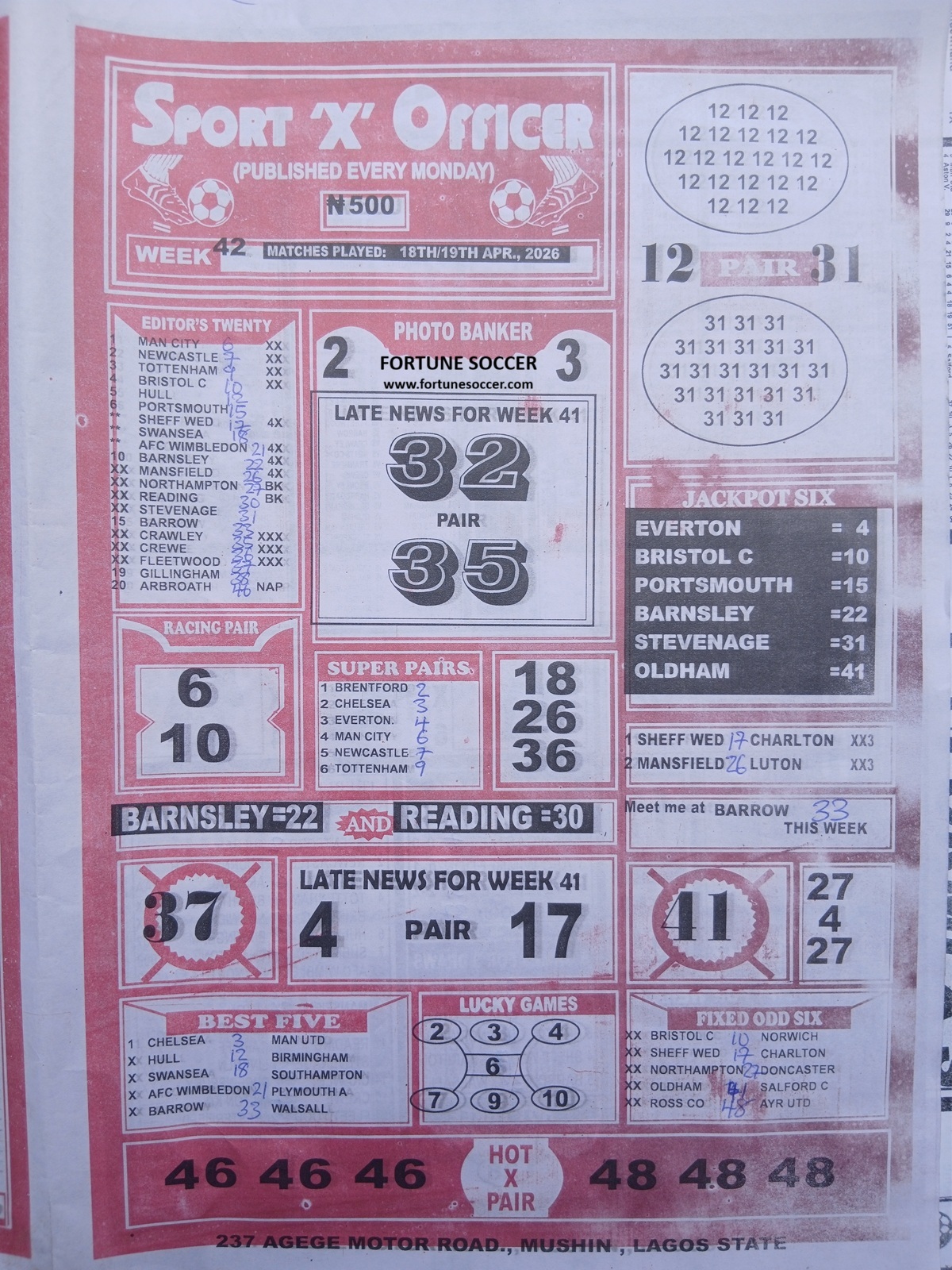 week 42 sport x officer 2026 page 1