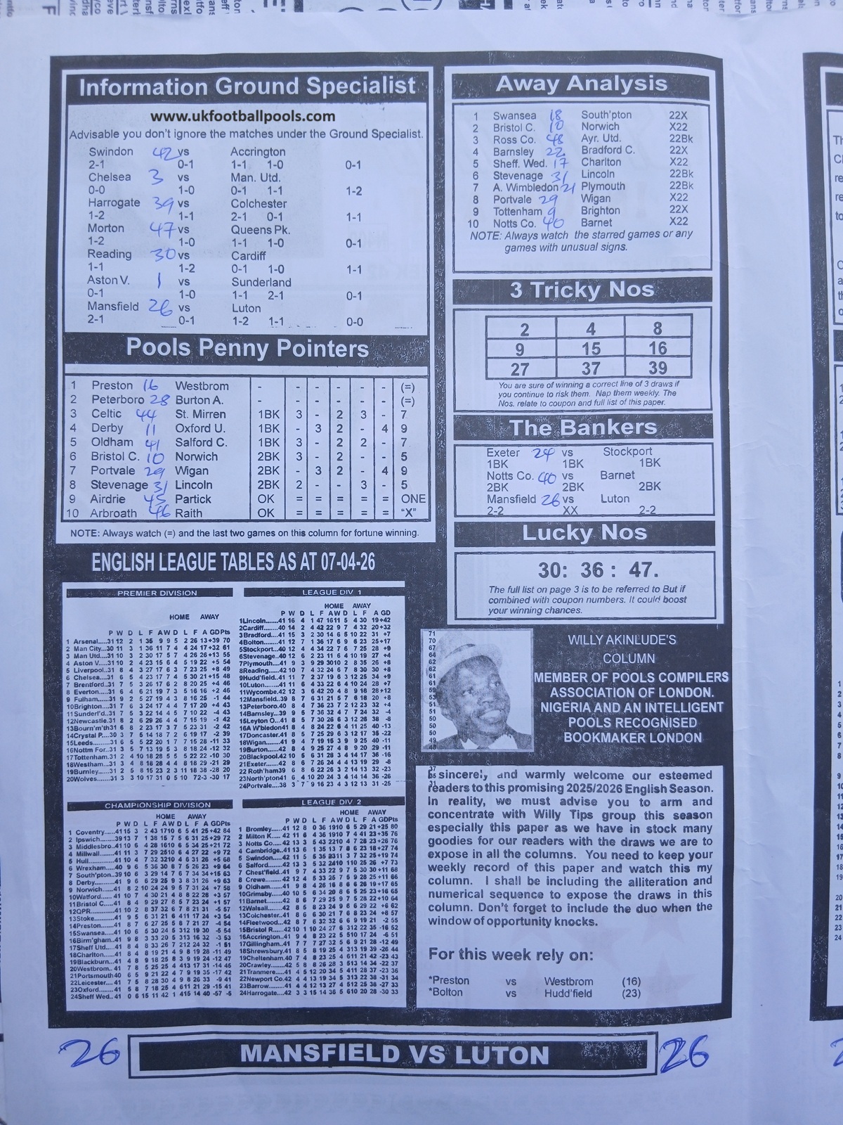 week 42 sporting informant 2026 page 2