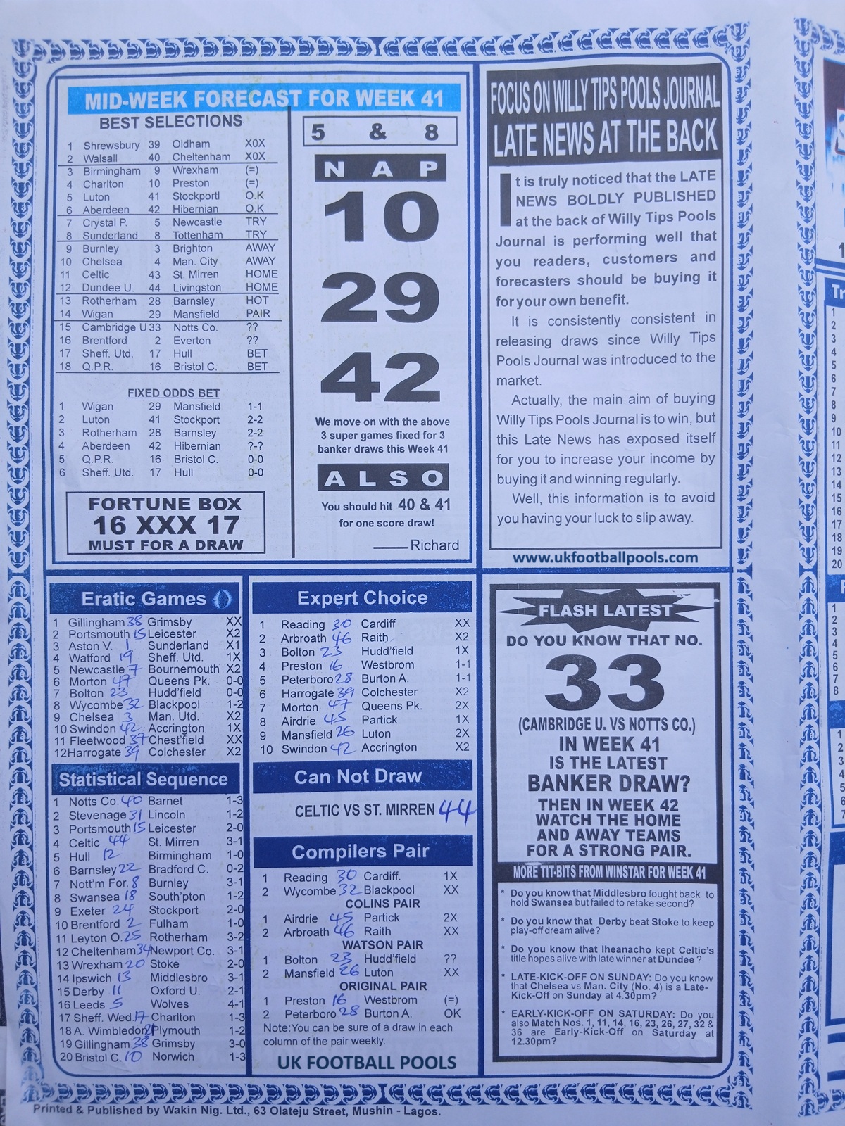 week 42 sporting informant 2026 page 4