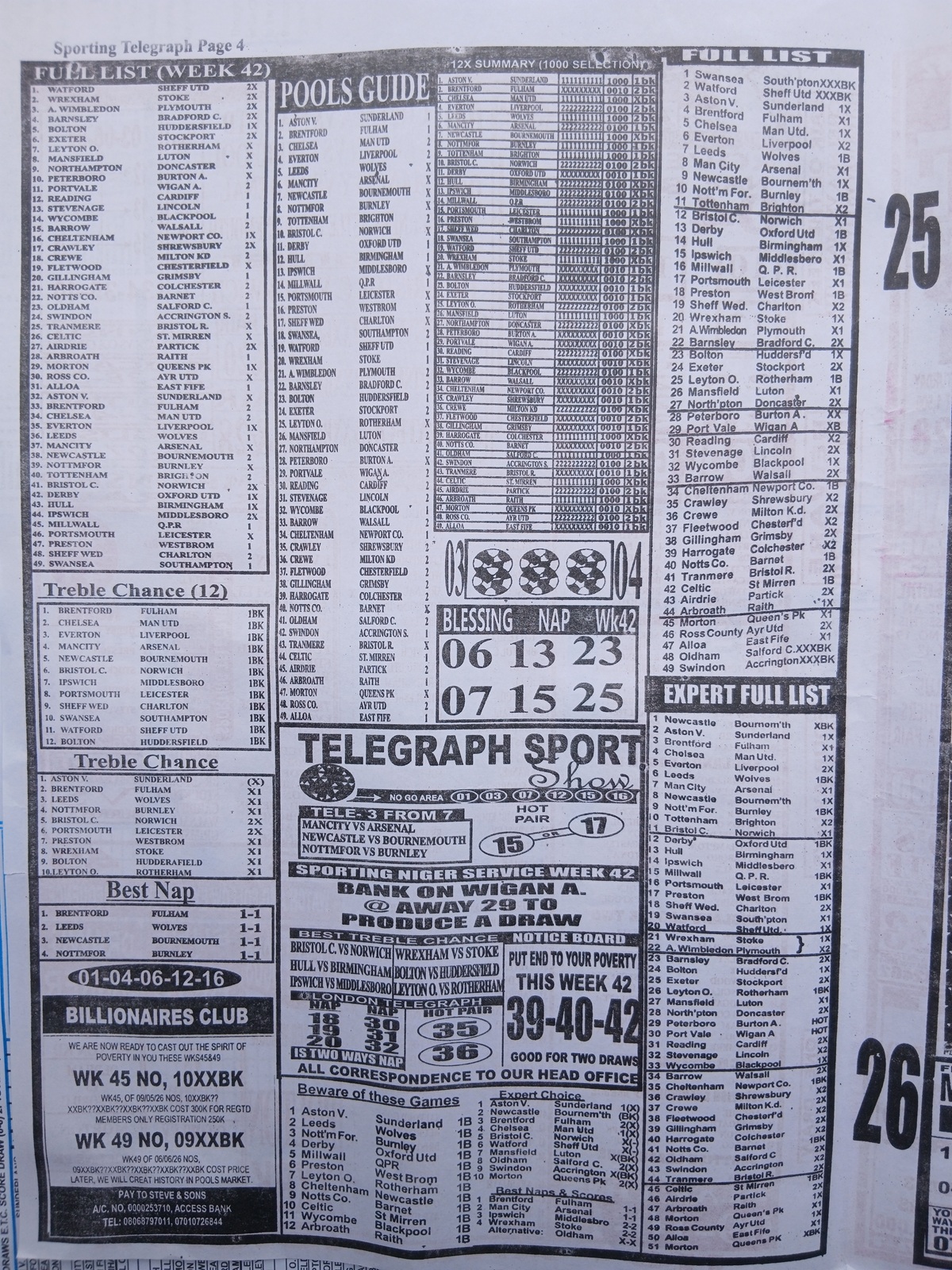 week 42 sporting telegraph 2026 page 4